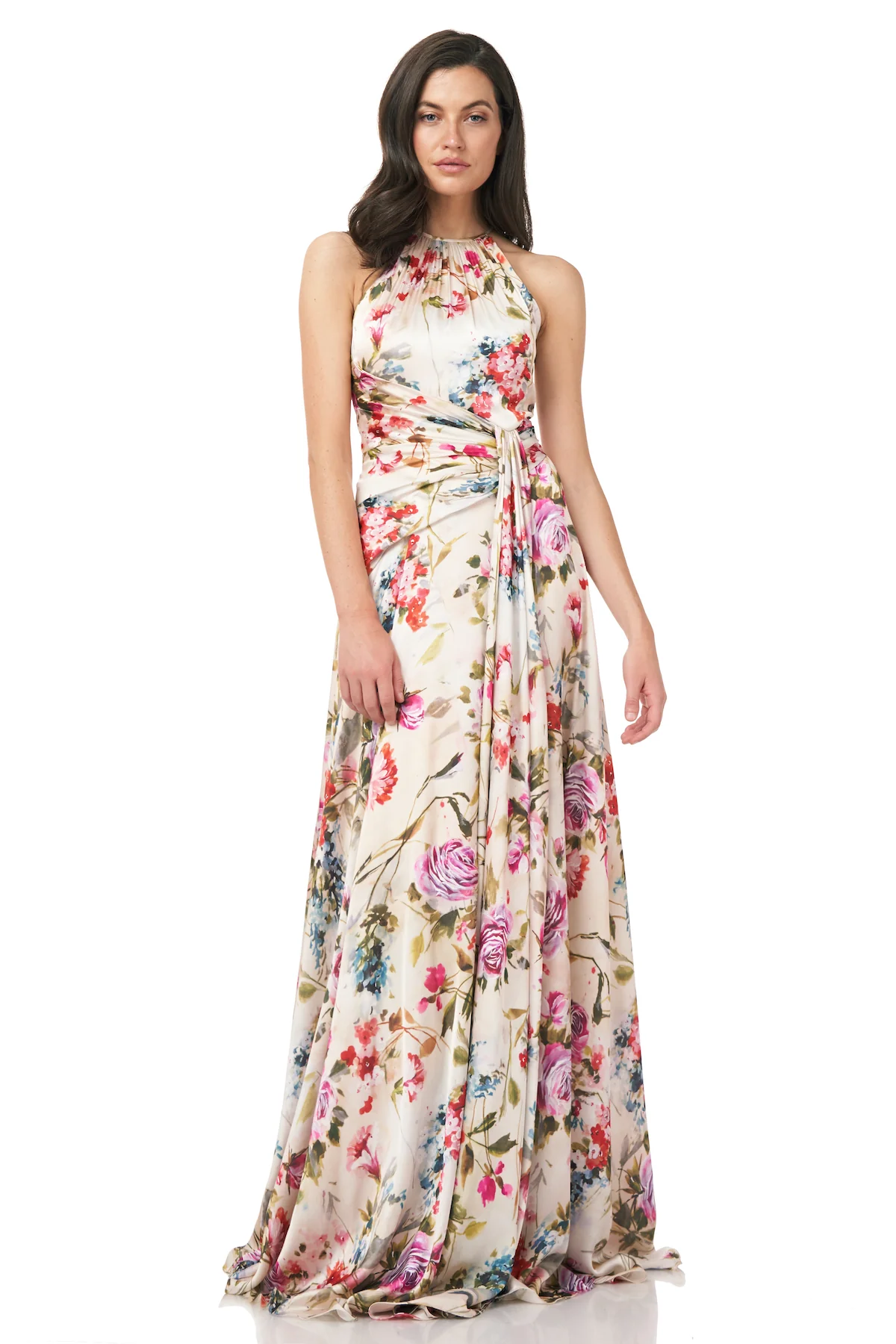 Print Charmeuse Gown - Image 2