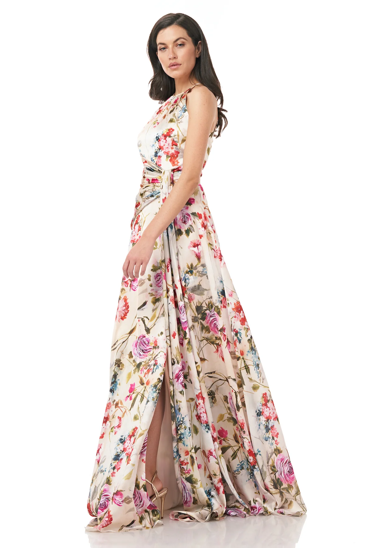 Print Charmeuse Gown - Image 4