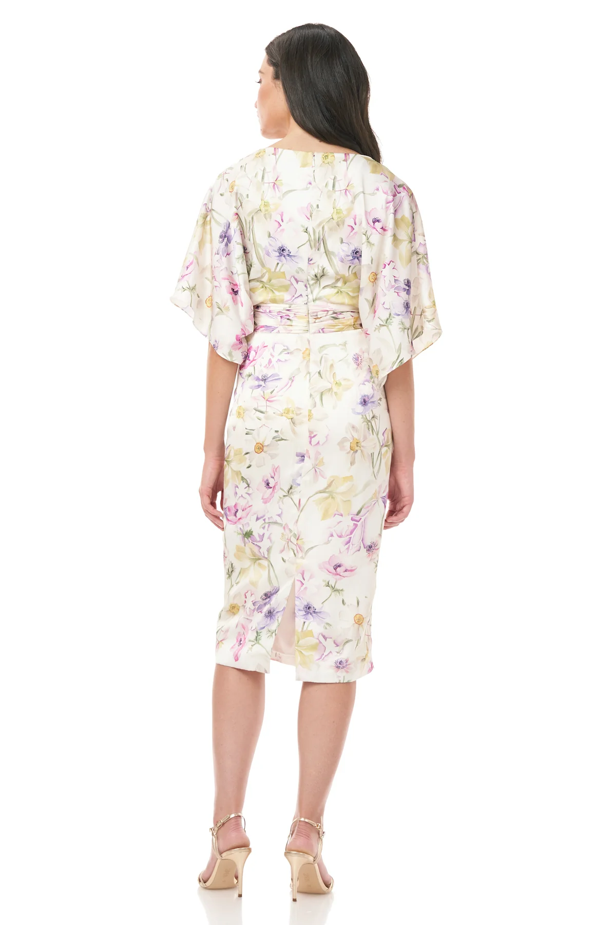 Printed Charmeuse Kimono Dress - Image 2