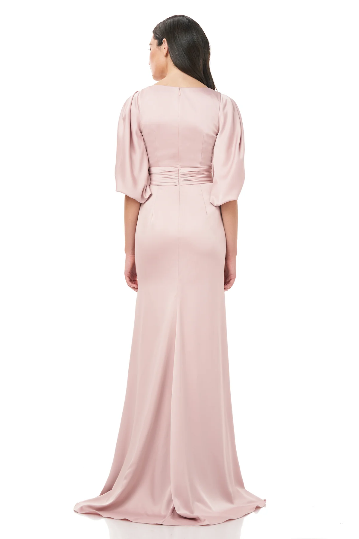 V-Neck Satin Gown - Image 2