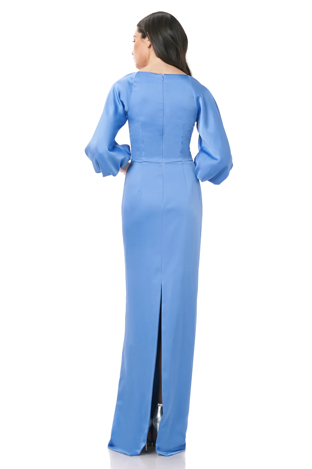 Boatneck Satin Gown - Image 2