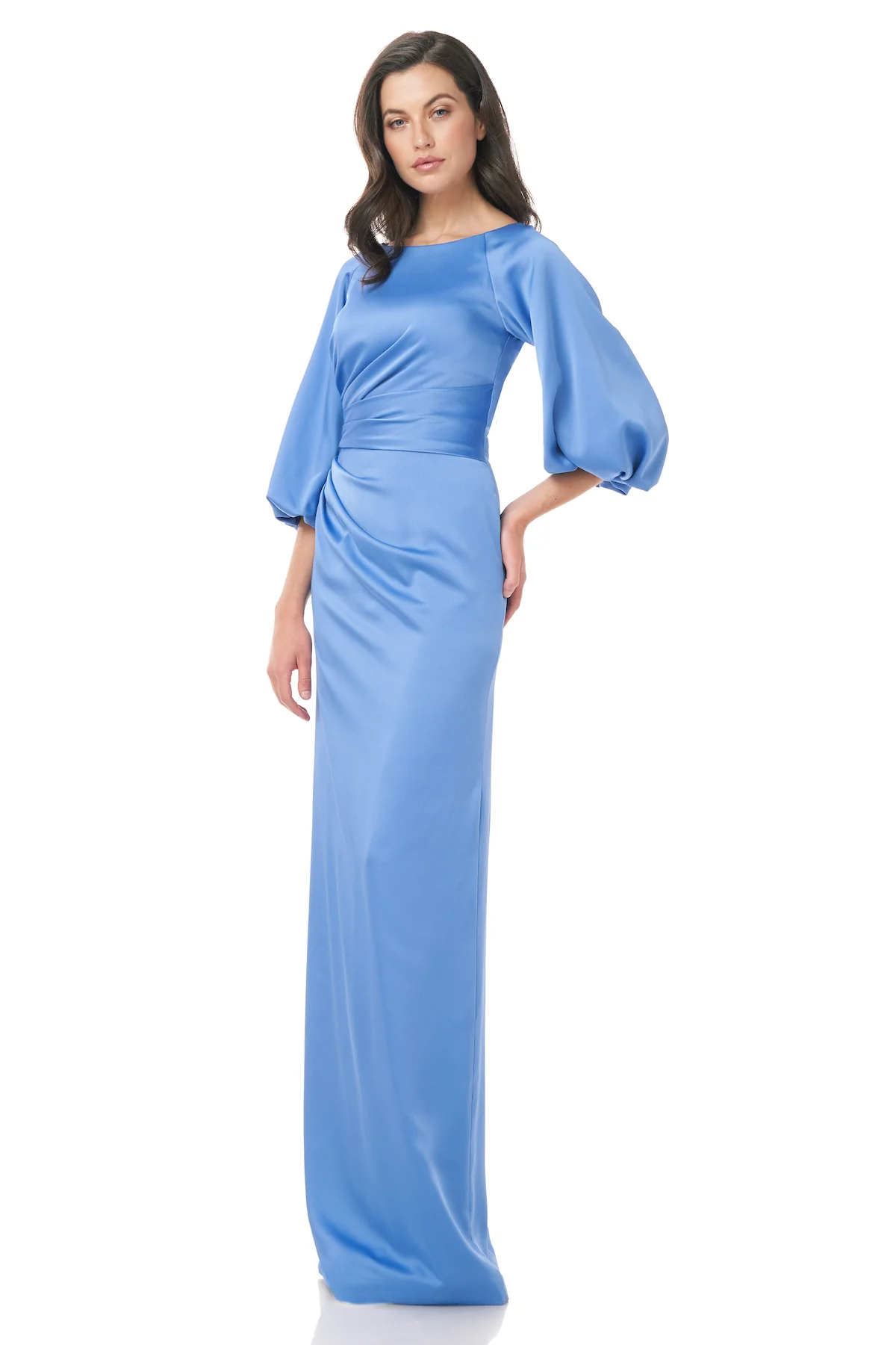 Boatneck Satin Gown - Image 3