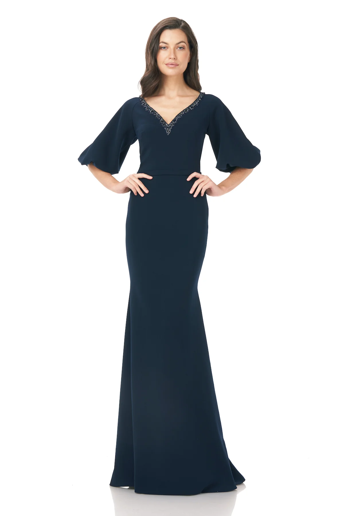 Crepe Fitted Gown