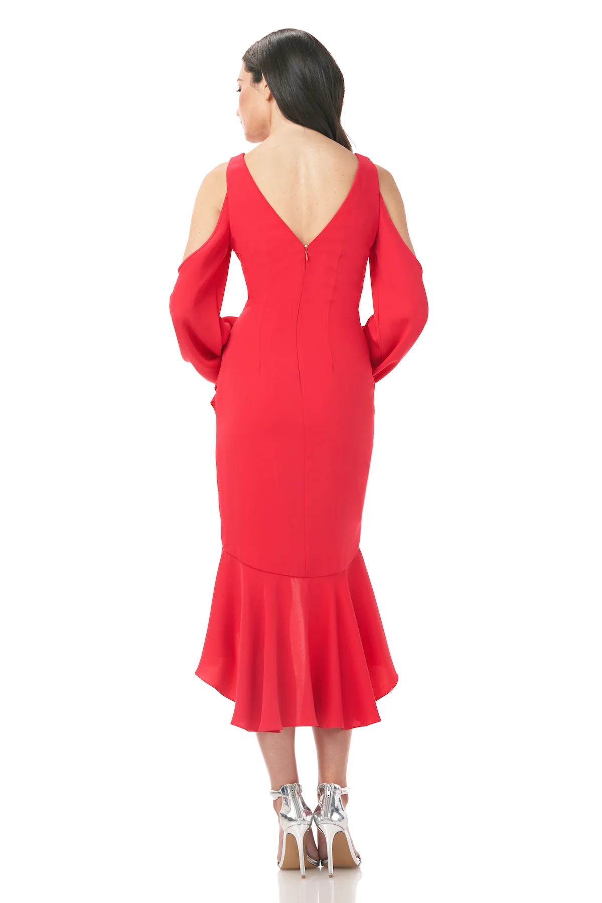 Balloon Sleeve Cocktail Dress - Image 3