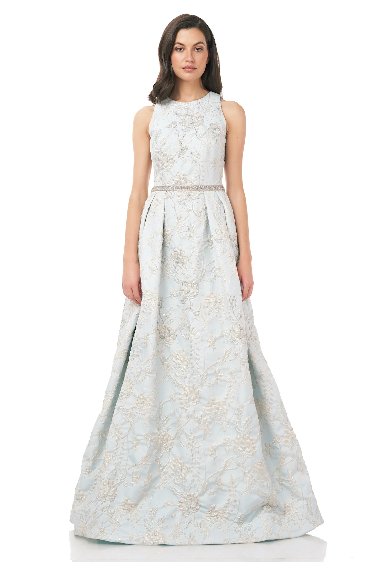Beaded Brocade Gown