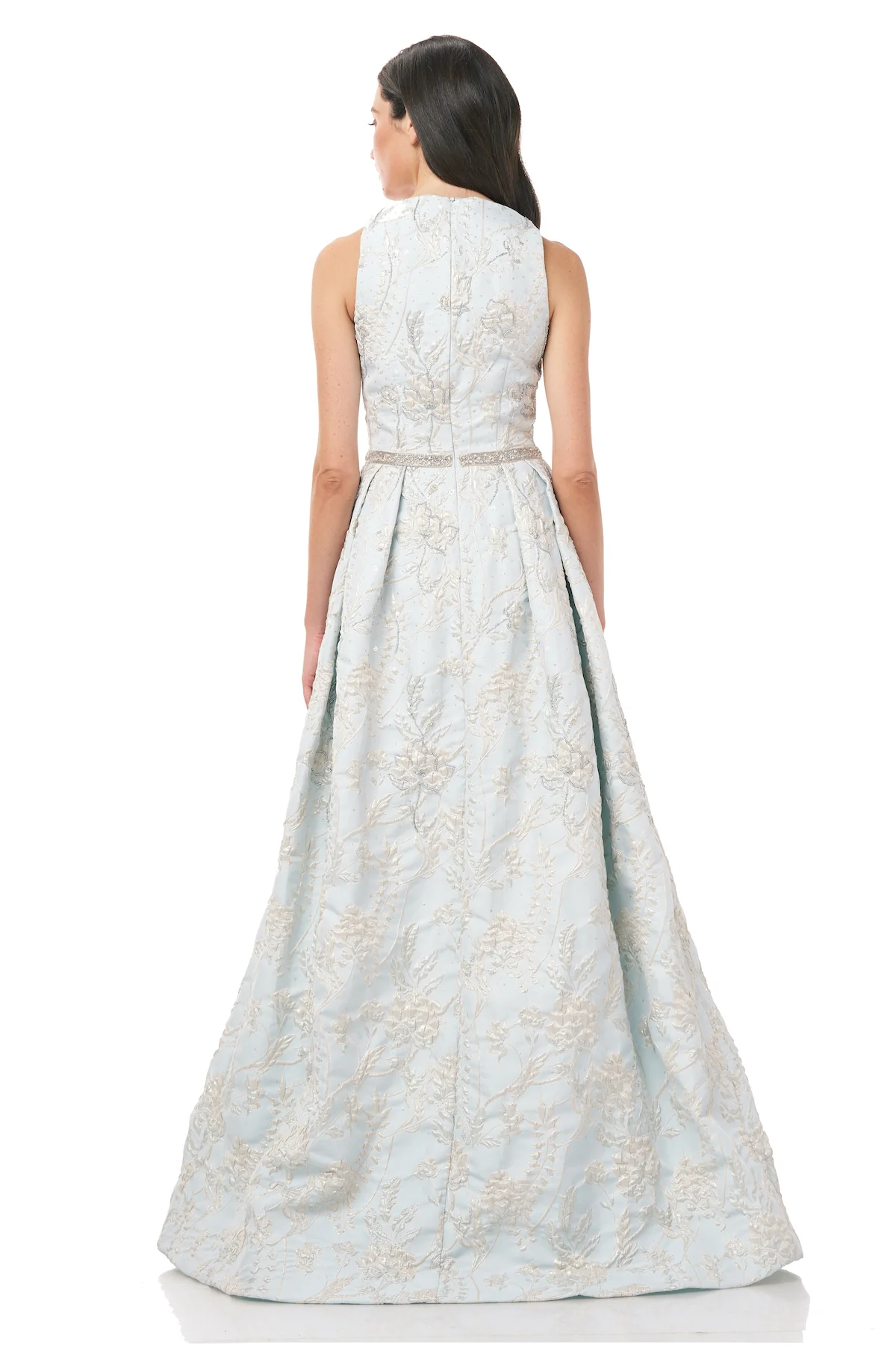 Beaded Brocade Gown - Image 3