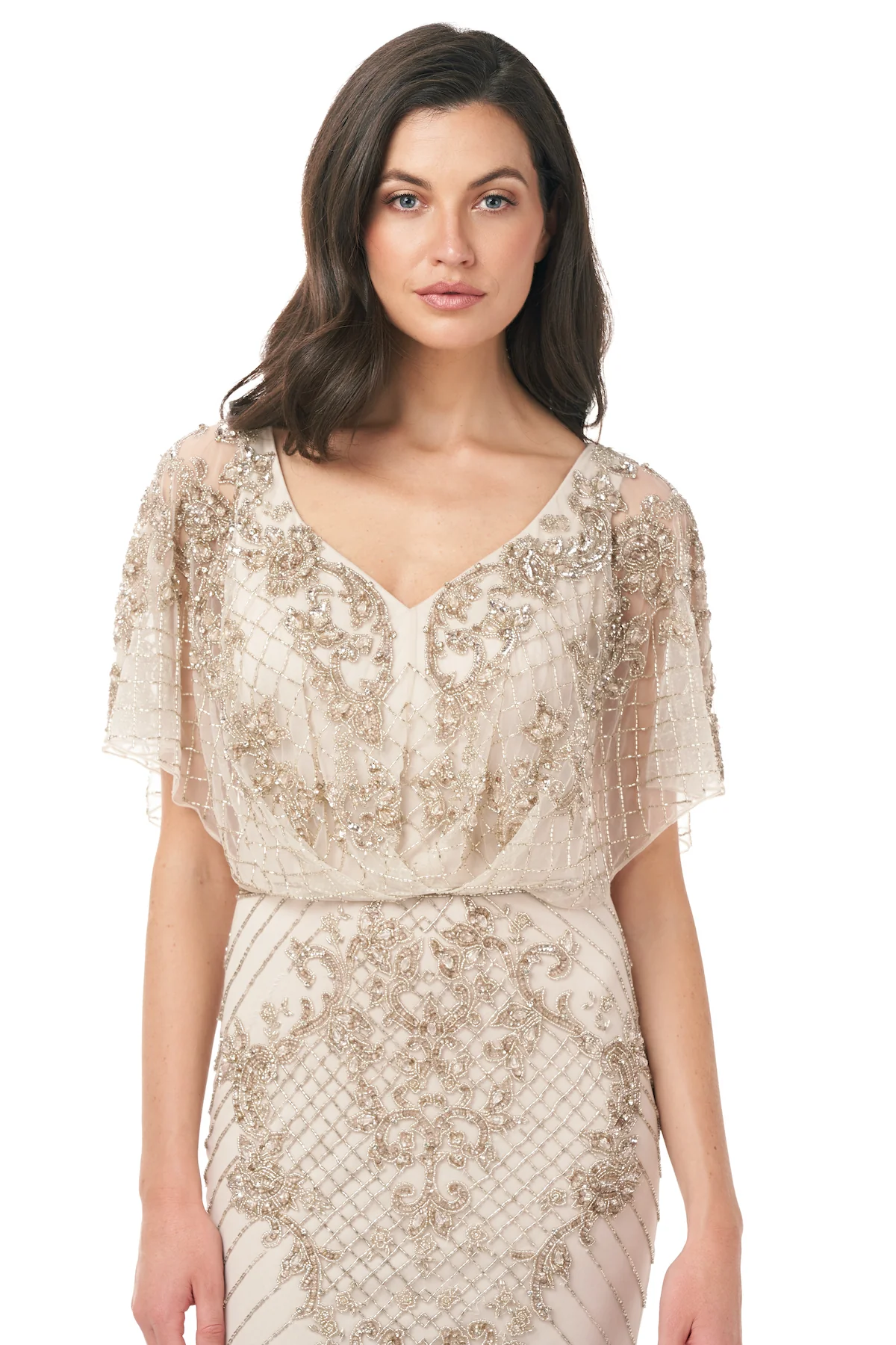Cape Sleeve Gown - Image 3