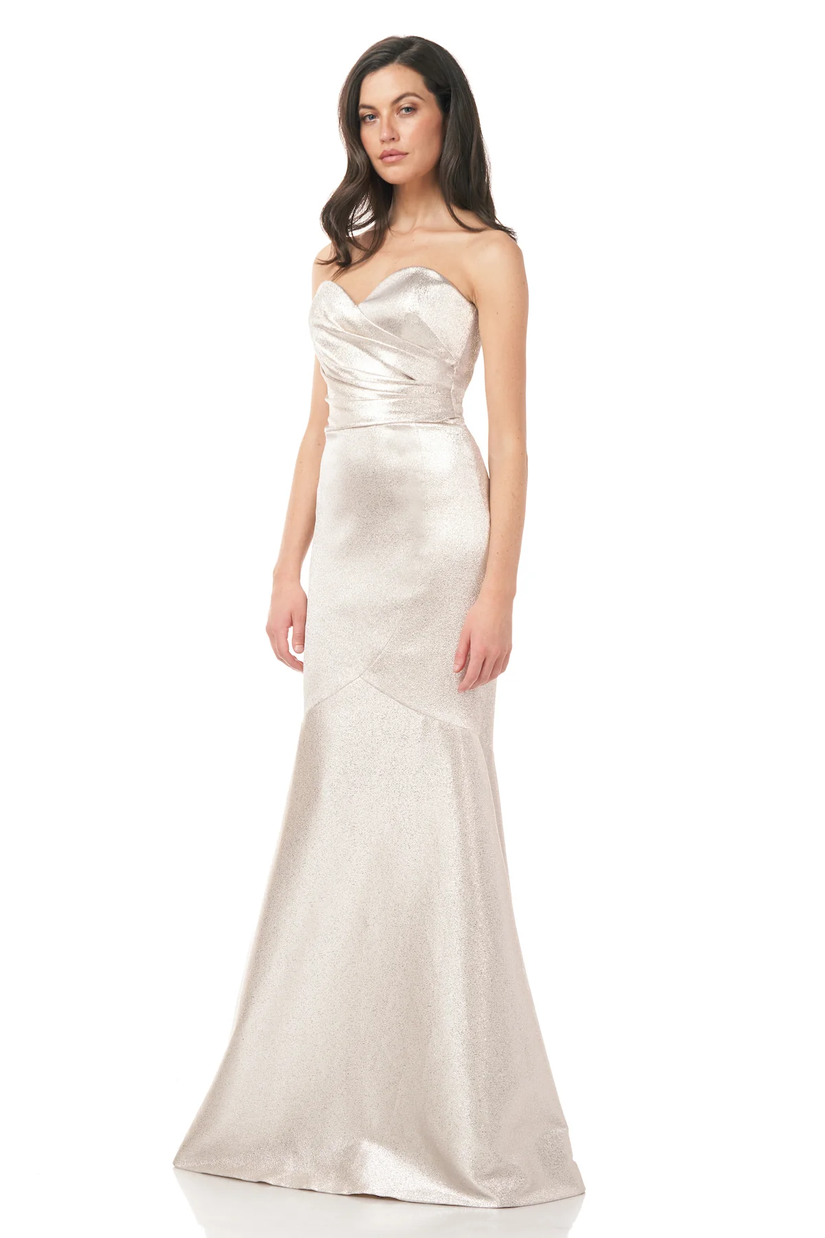 Stapless Metallic Mermaid Gown - Image 3