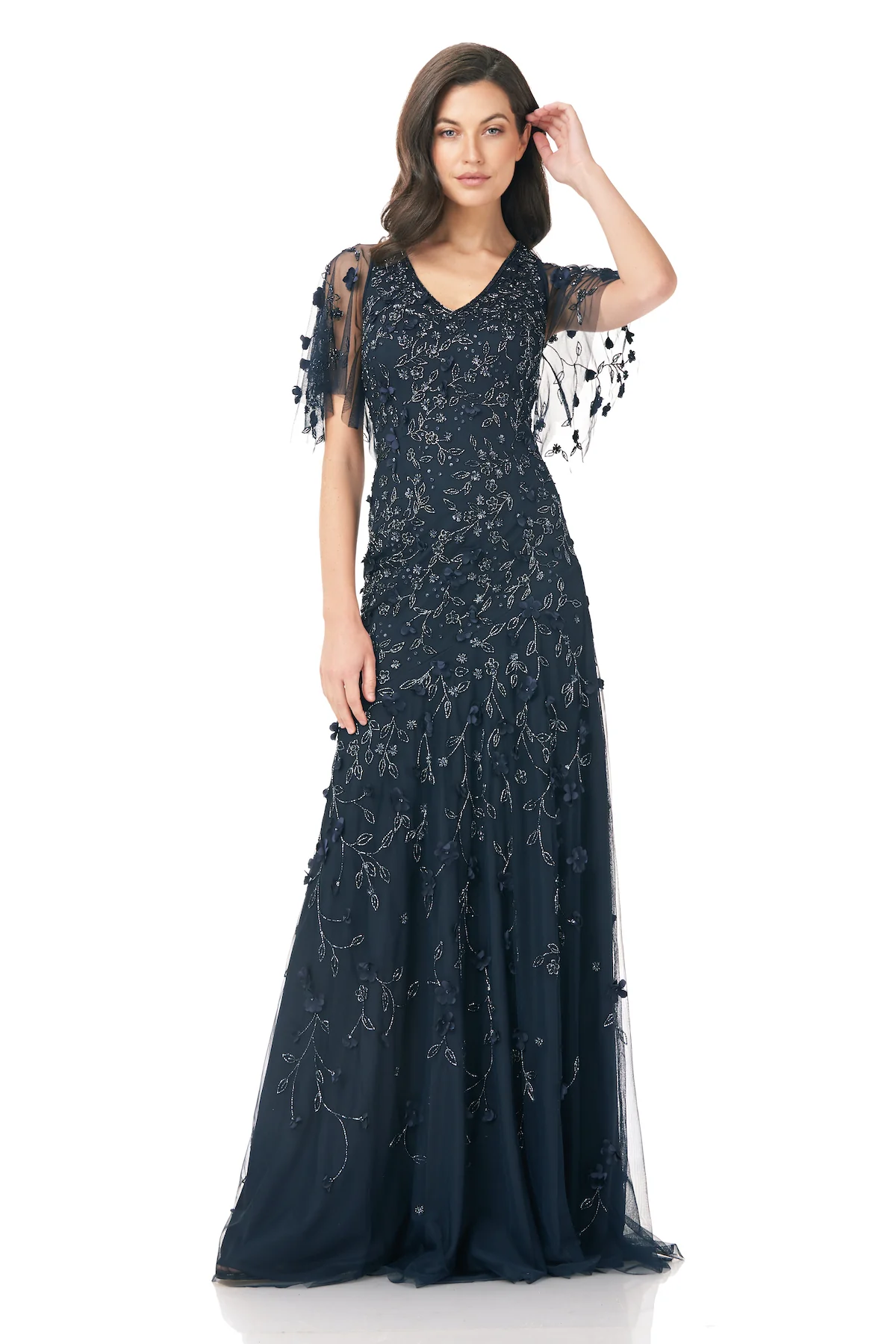 Embroidered Beaded Gown - Image 2
