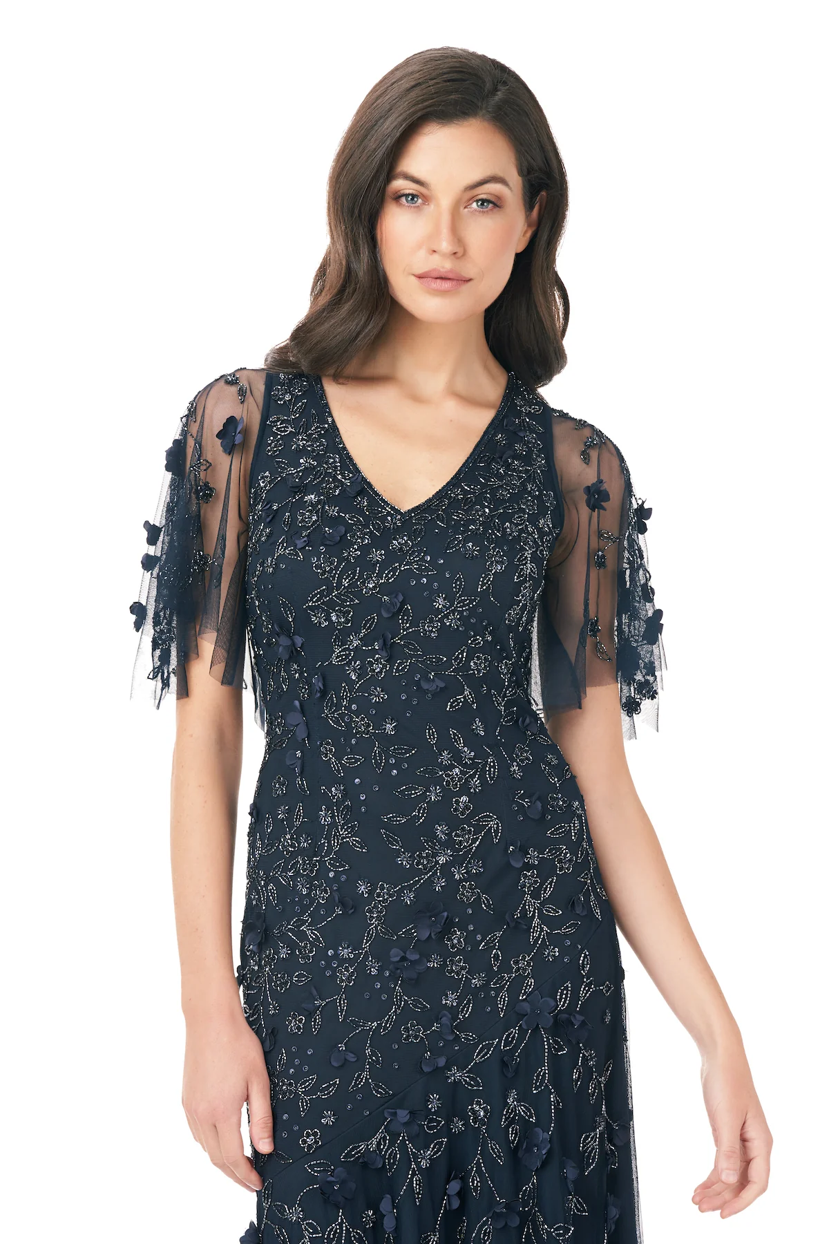 Embroidered Beaded Gown - Image 5