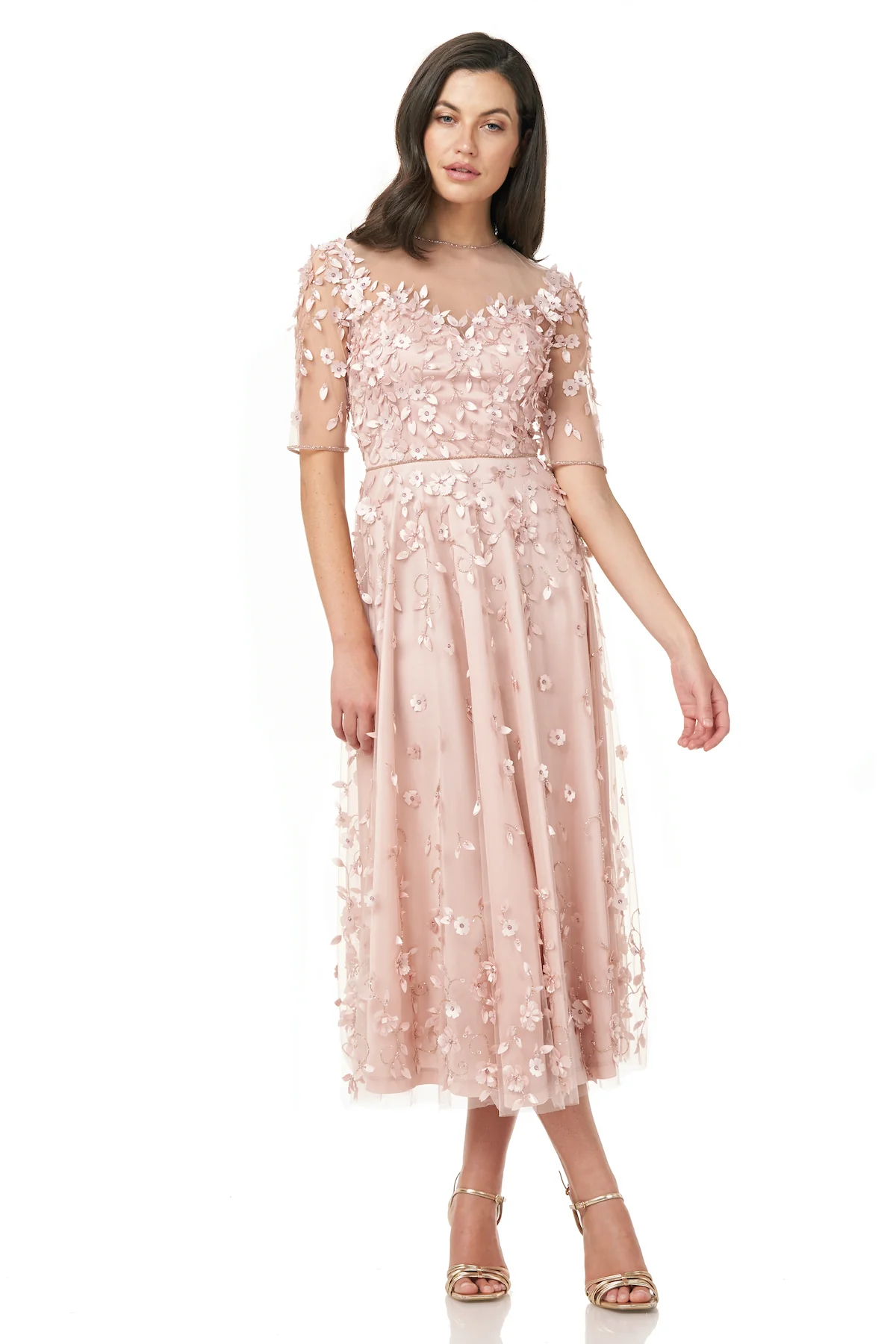 Hand Embroidered Cocktail Dress