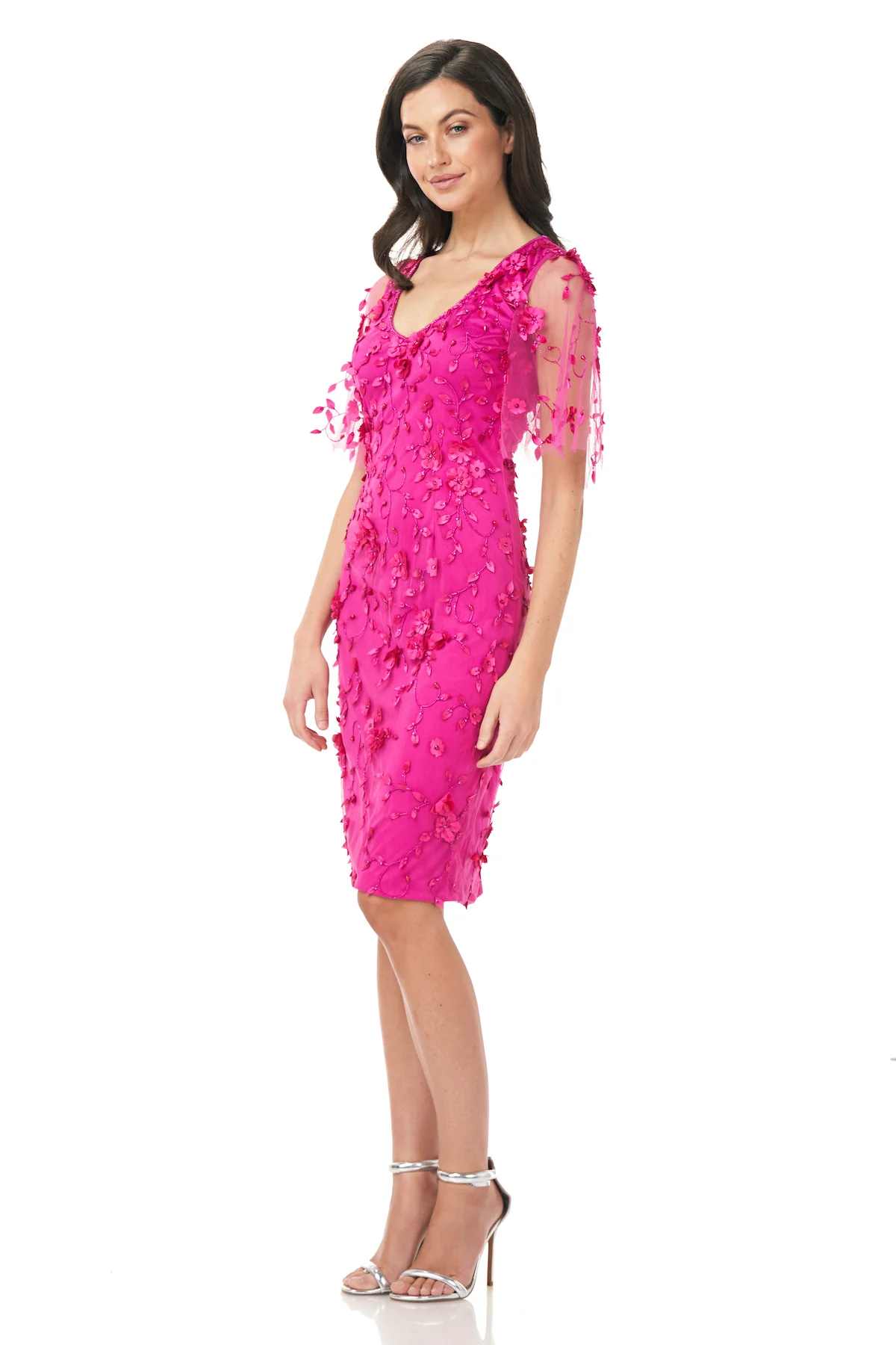 V-Neck Beaded Dress - Image 3