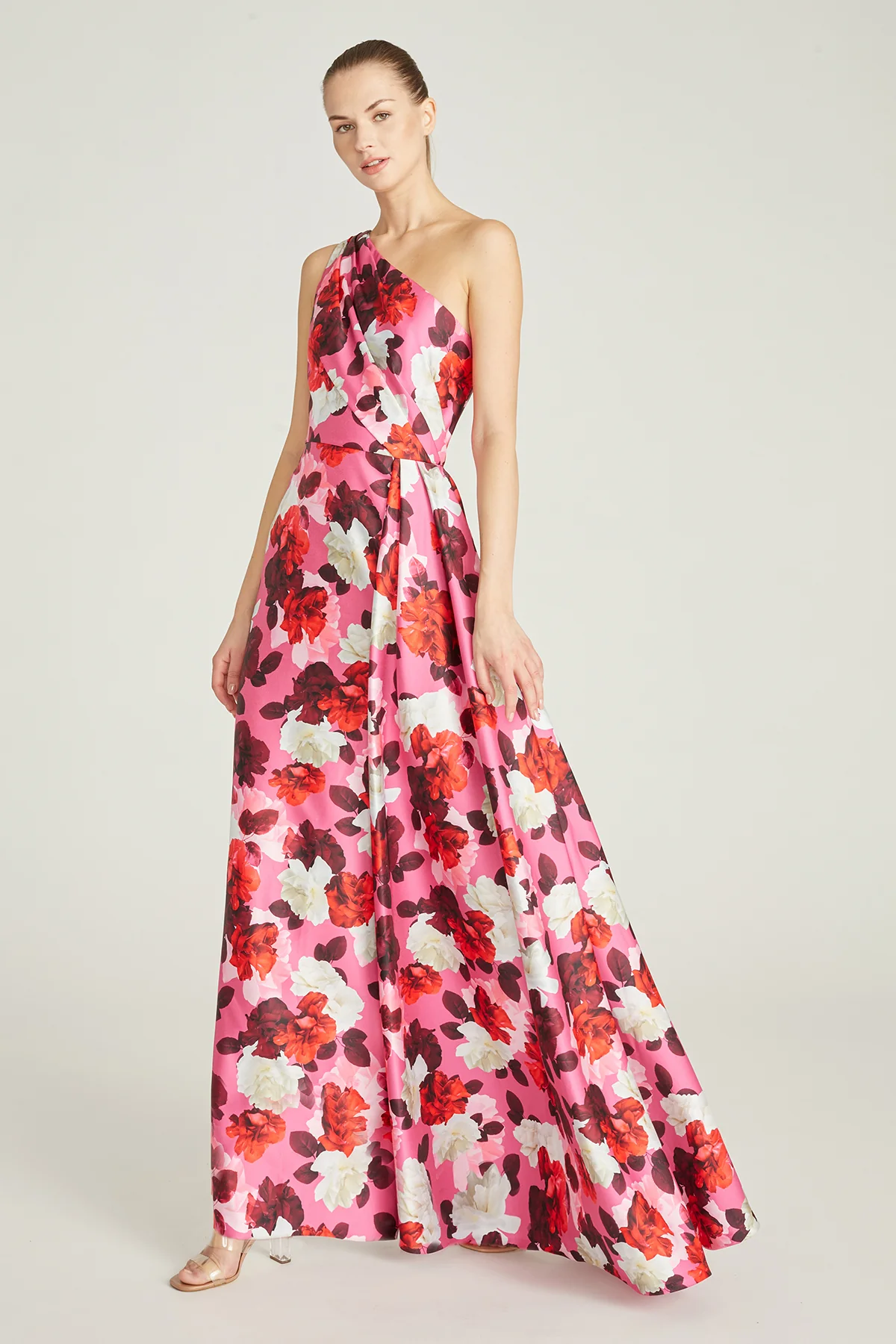 One Shoulder Side Drape Gown - Image 5