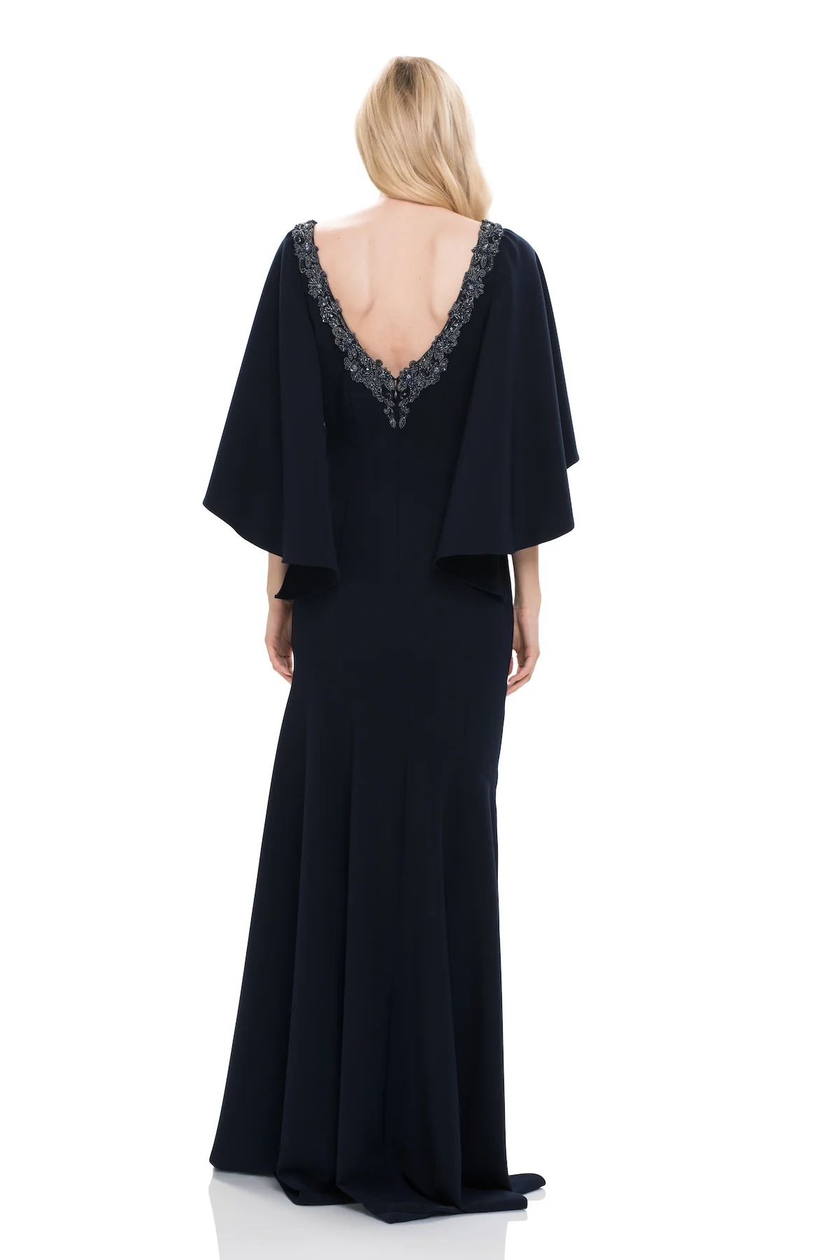 Cape Sleeve Mermaid Gown - Image 2