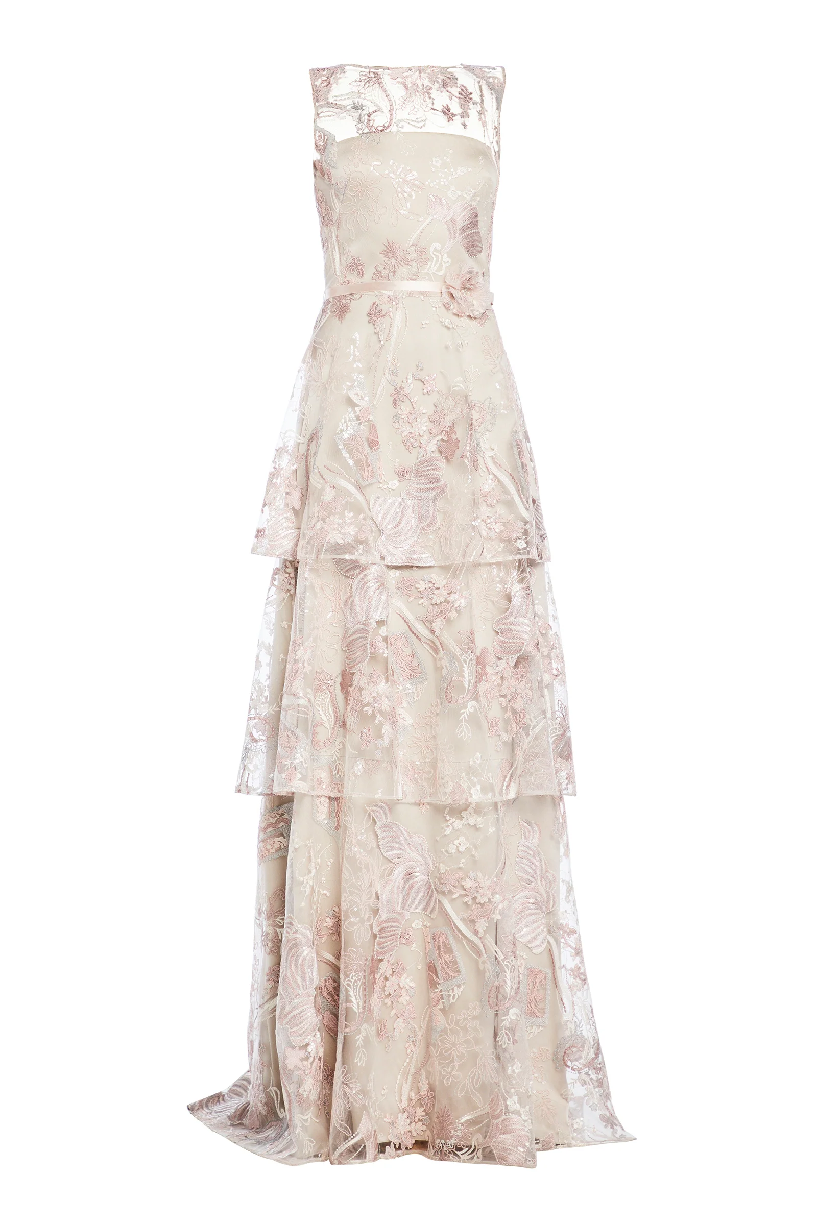Sleeveless Bateau Neckline Gown - Image 3