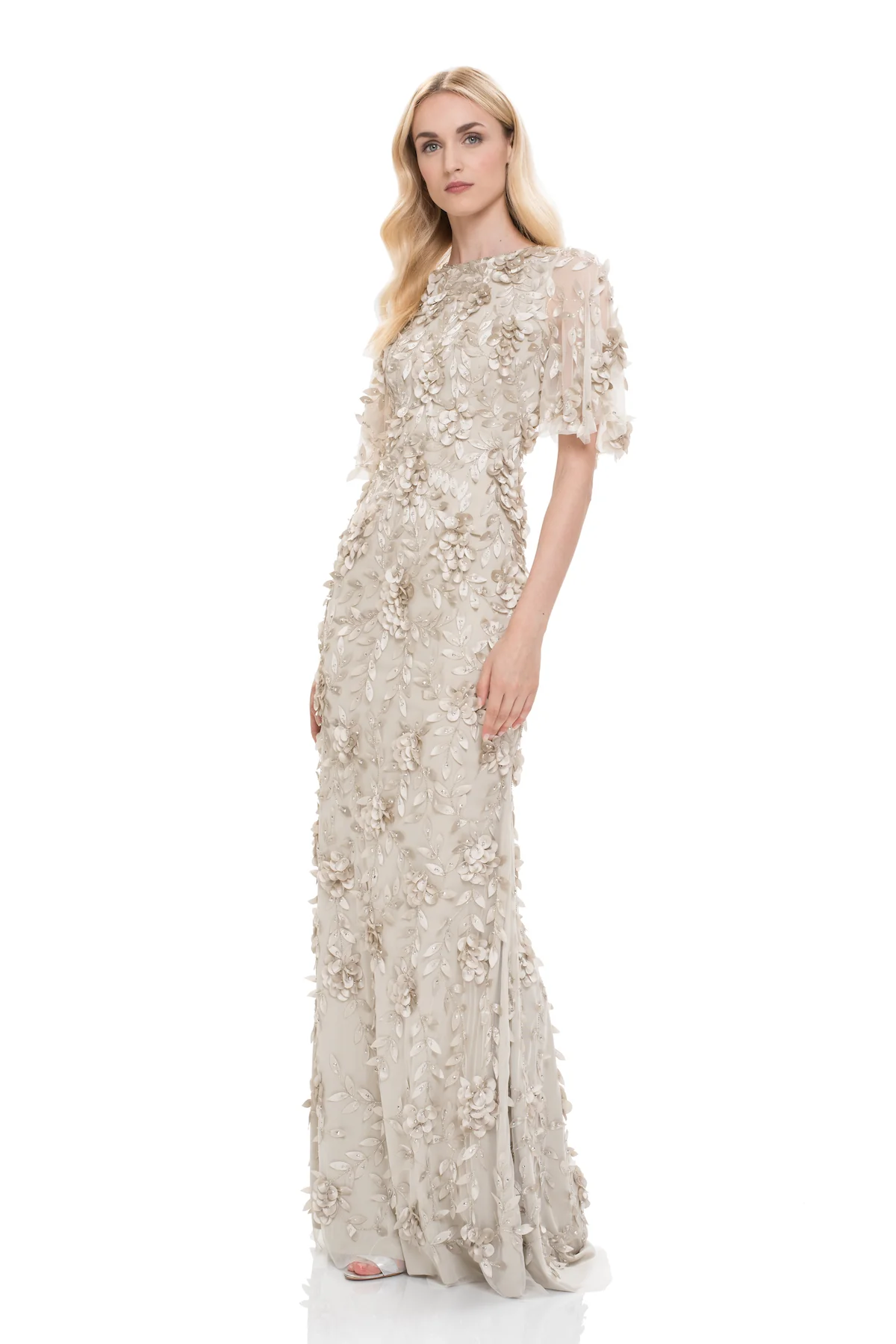 Jewel Neck Mermaid Gown