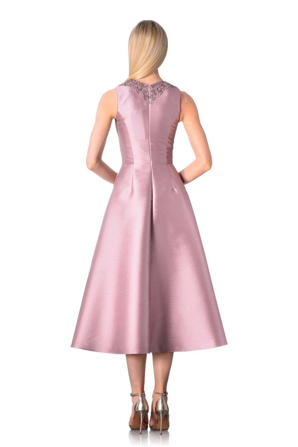 Sleeveless T-Length Party Dress - Image 2