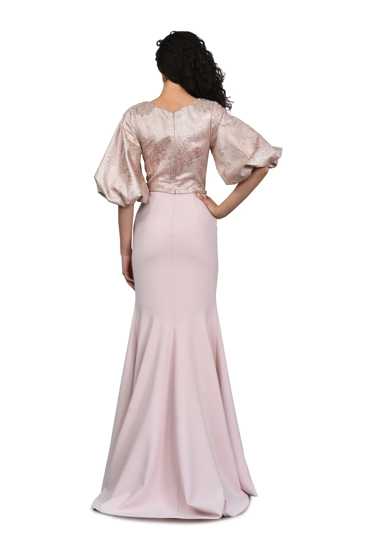Metallic Jacquard Gown - Image 2