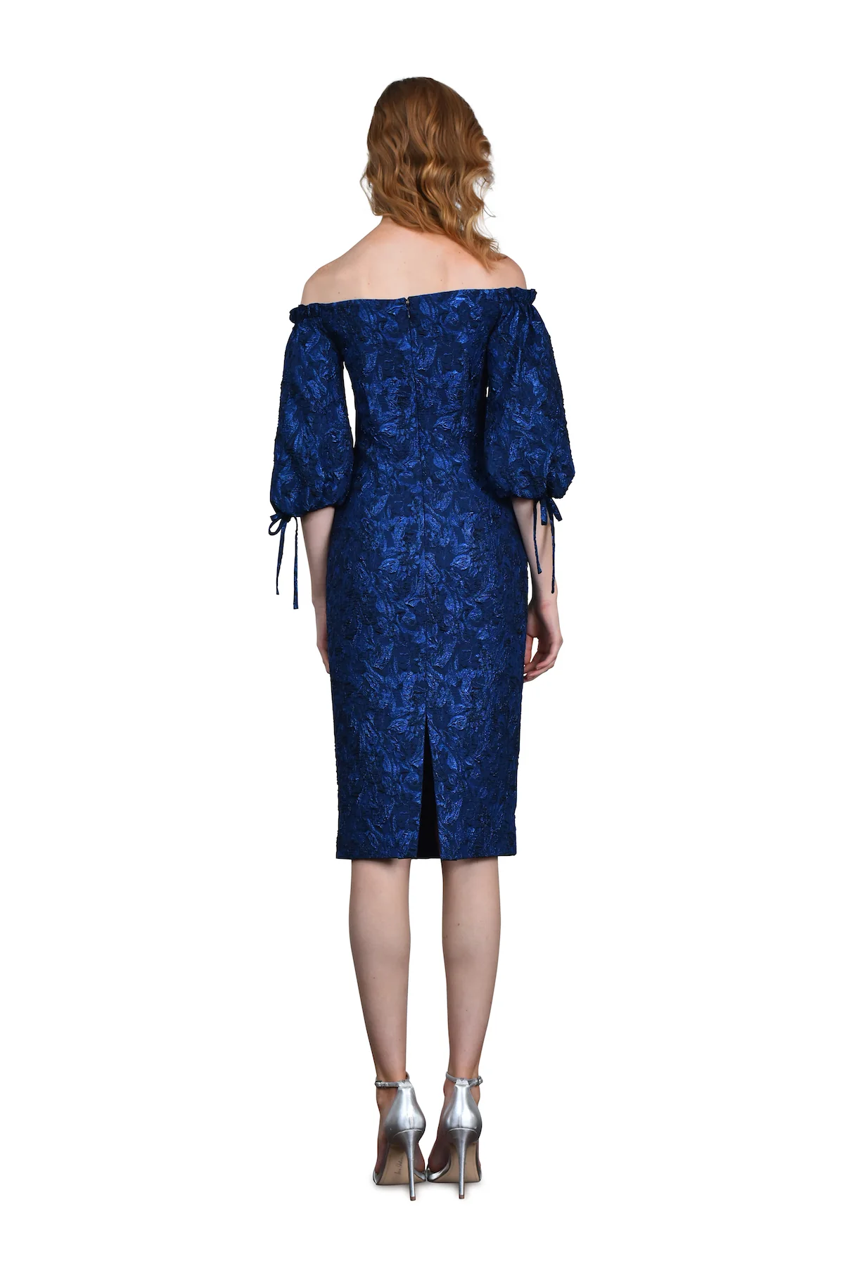 Metallic Stretch Cocktail Dress - Image 2