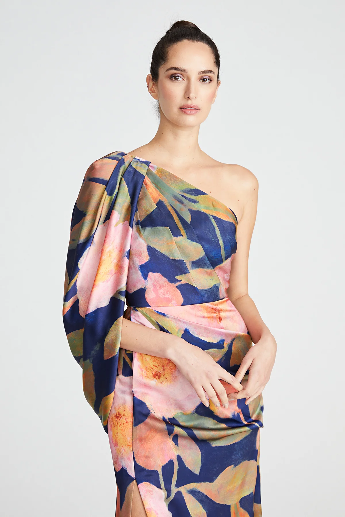 Abby One Shoulder Draped Gown - Image 5