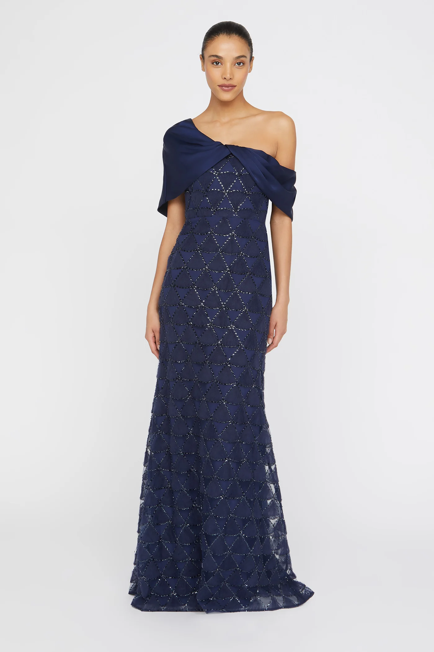 Anabella Textured Tulle Gown