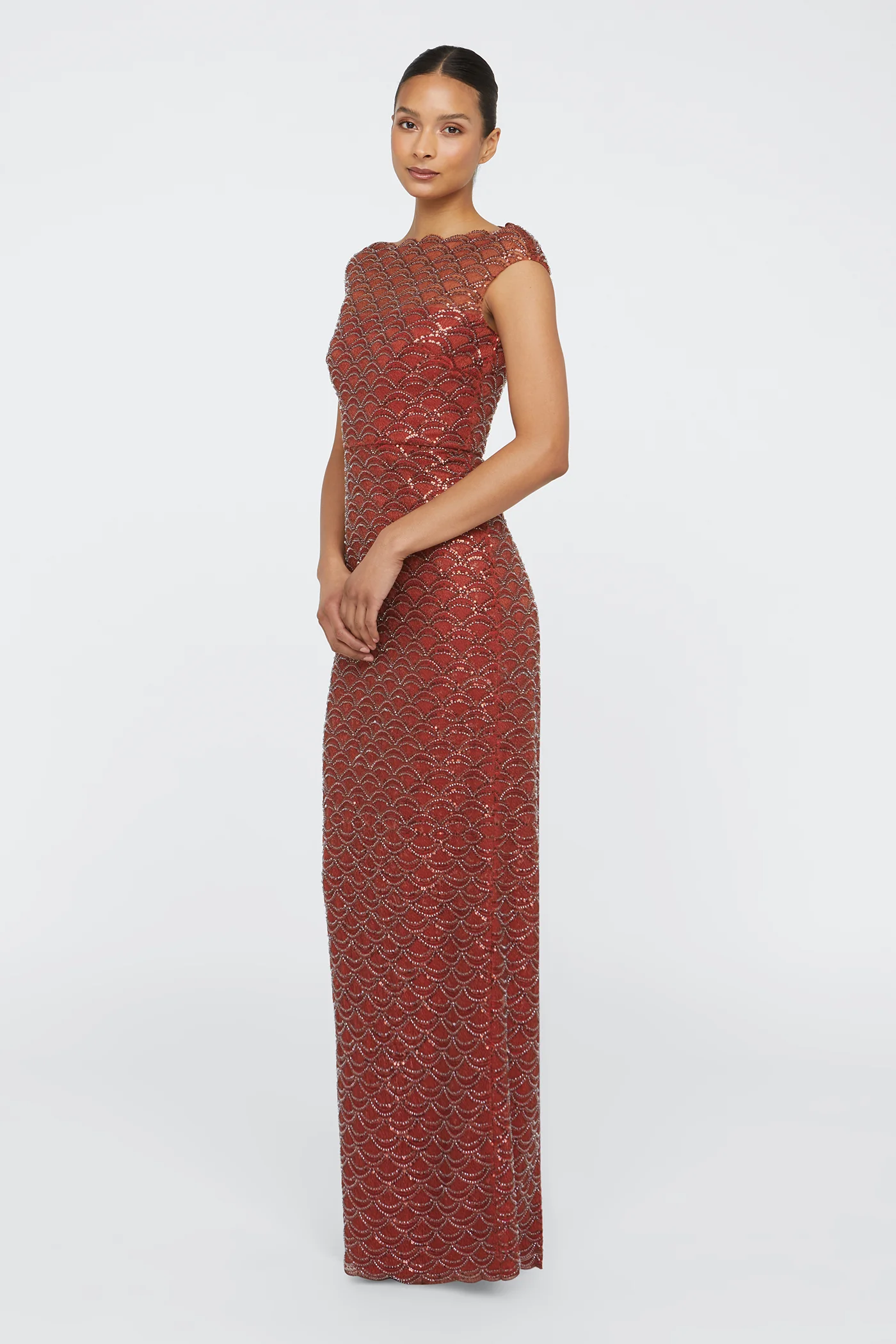 Aura Beaded Column Gown - Image 4