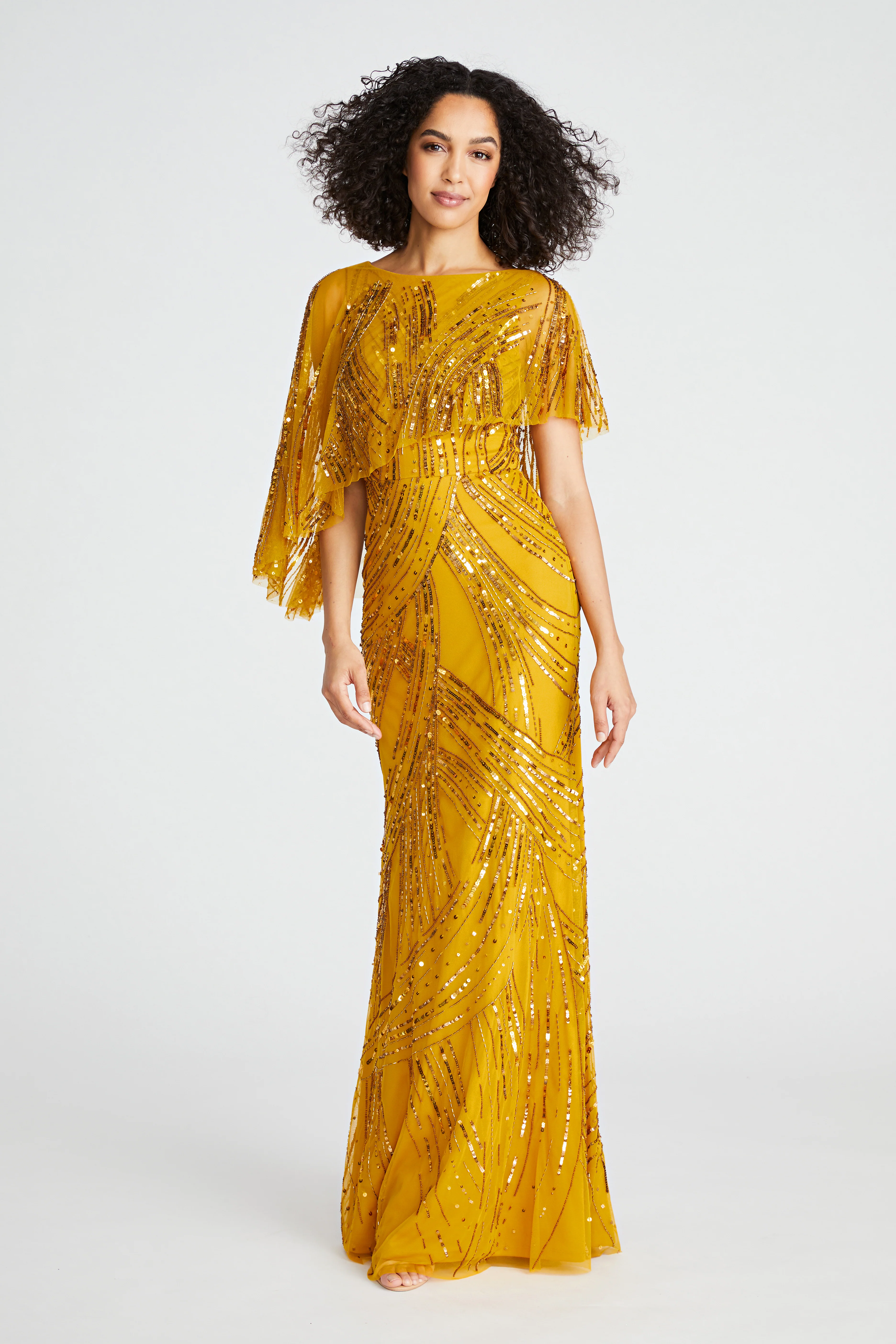 Ayla Beaded Shawl Gown - Image 4