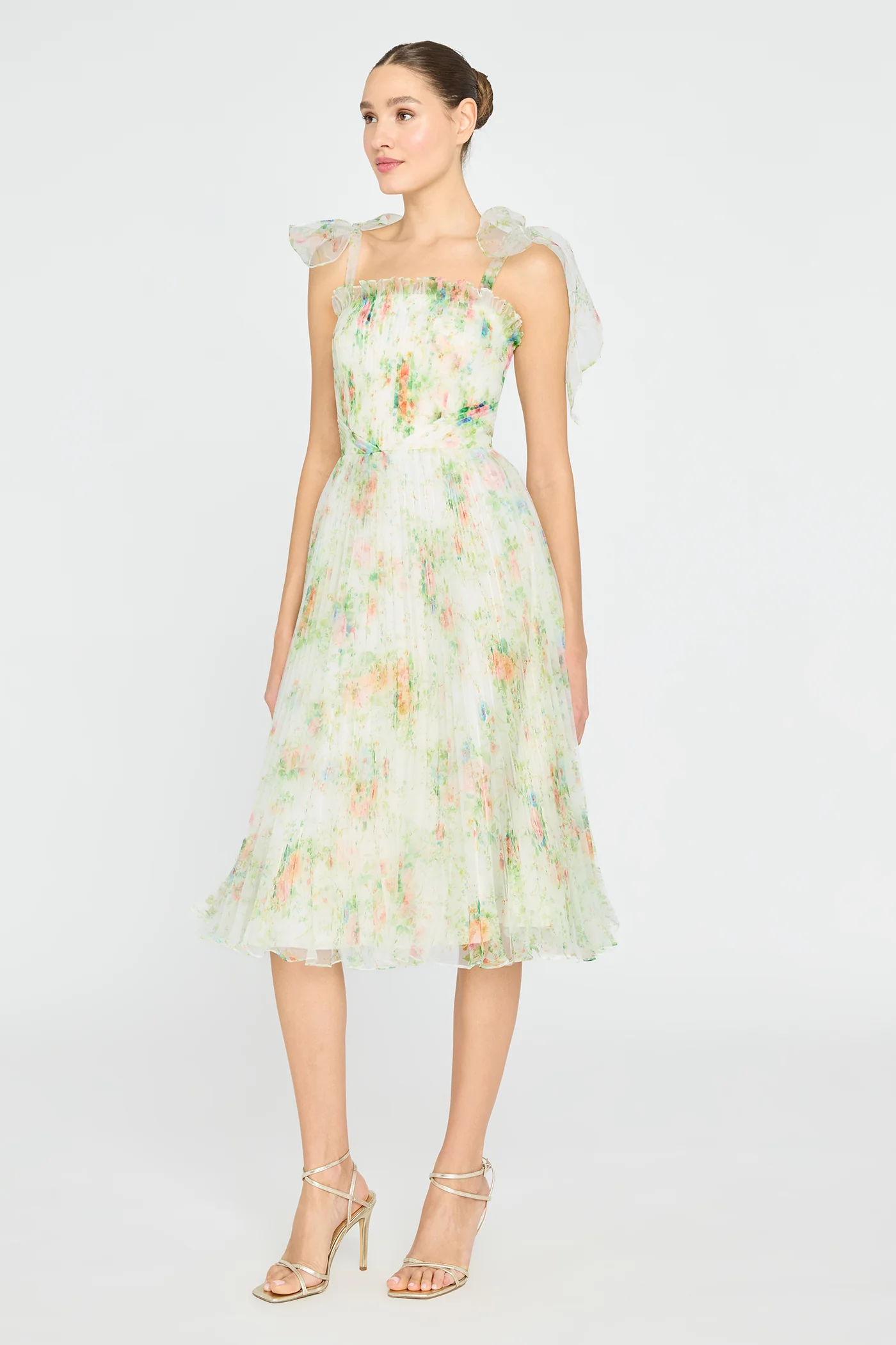 Betty Pleated Organza Dress - Image 3