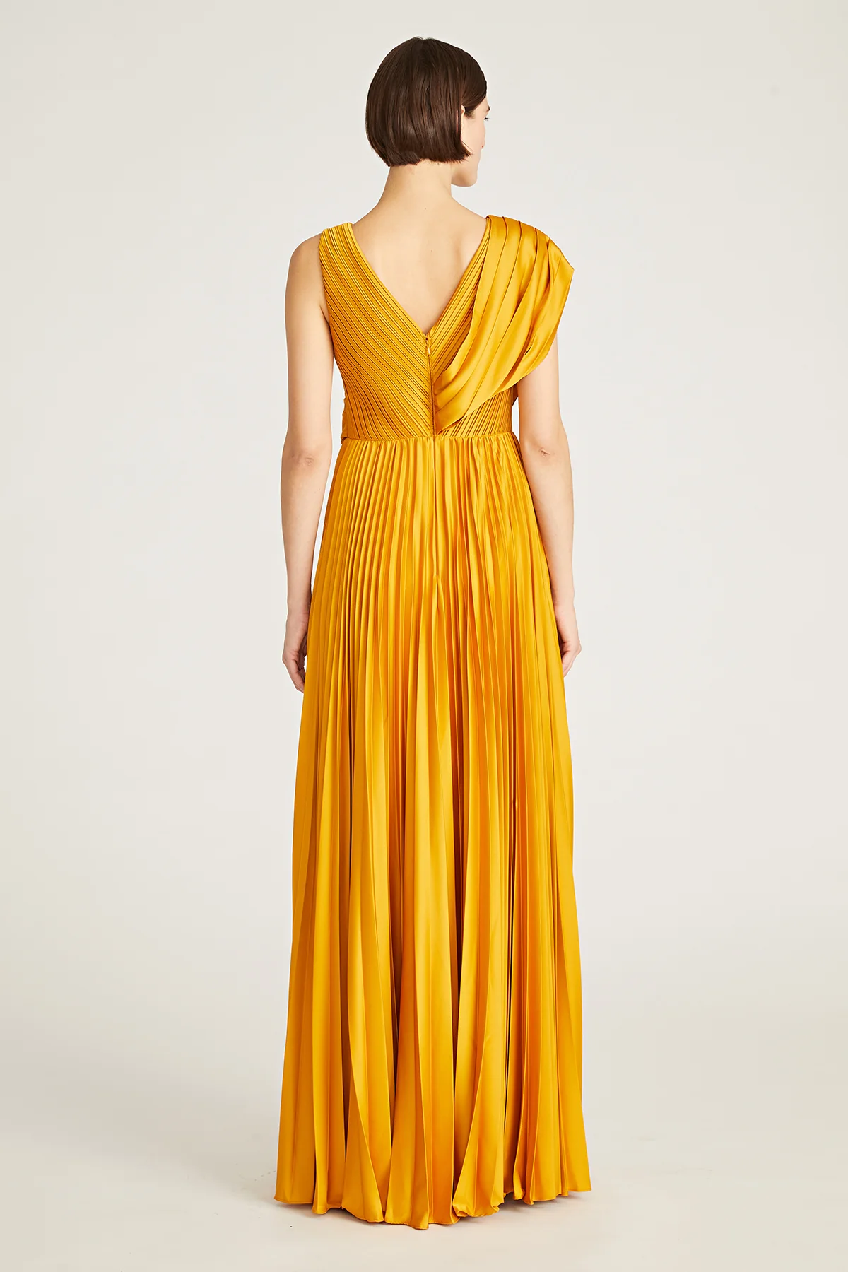 Breann Pleated Satin Gown - Image 3