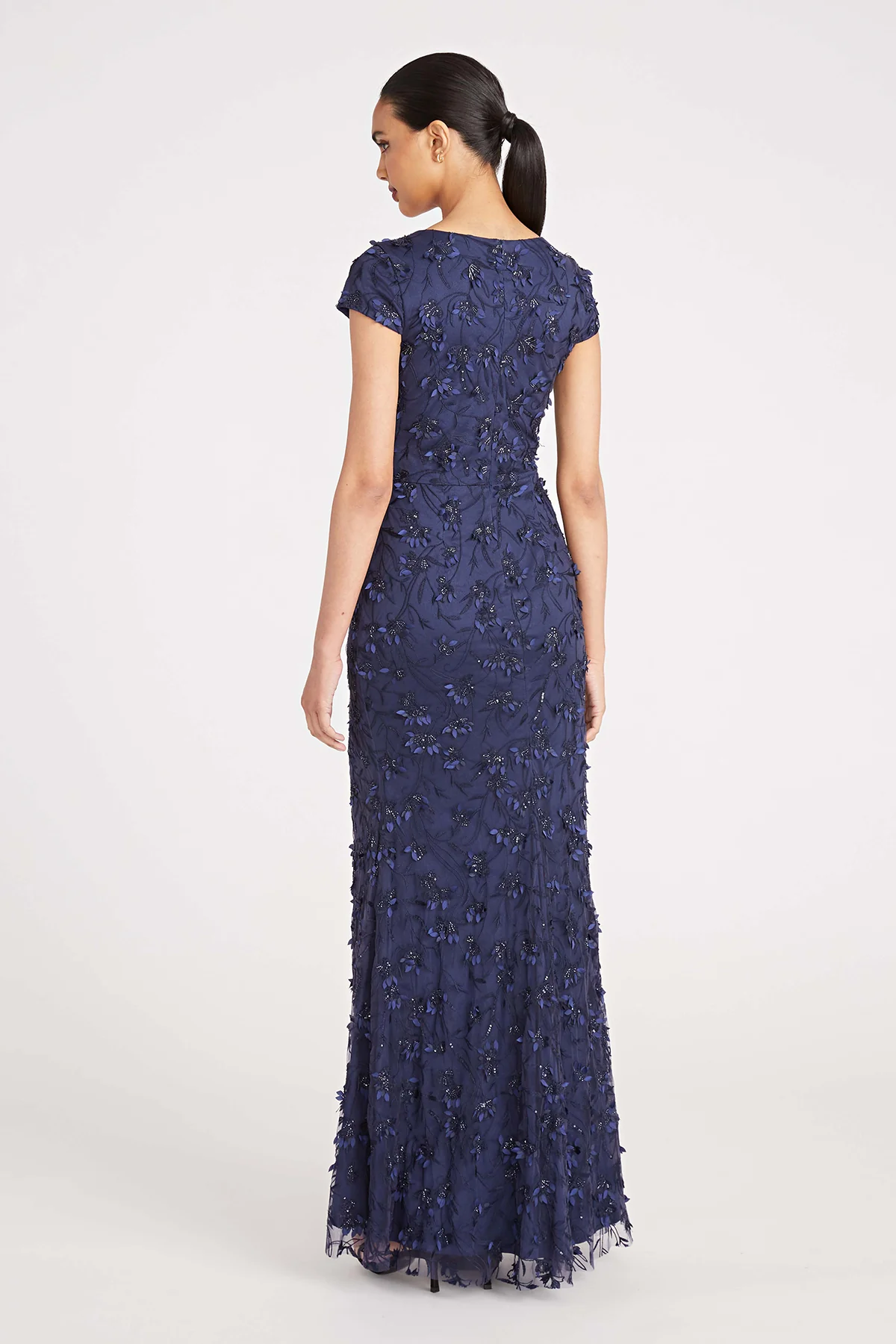 Bree Cap Sleeve Beaded Gown - Image 2