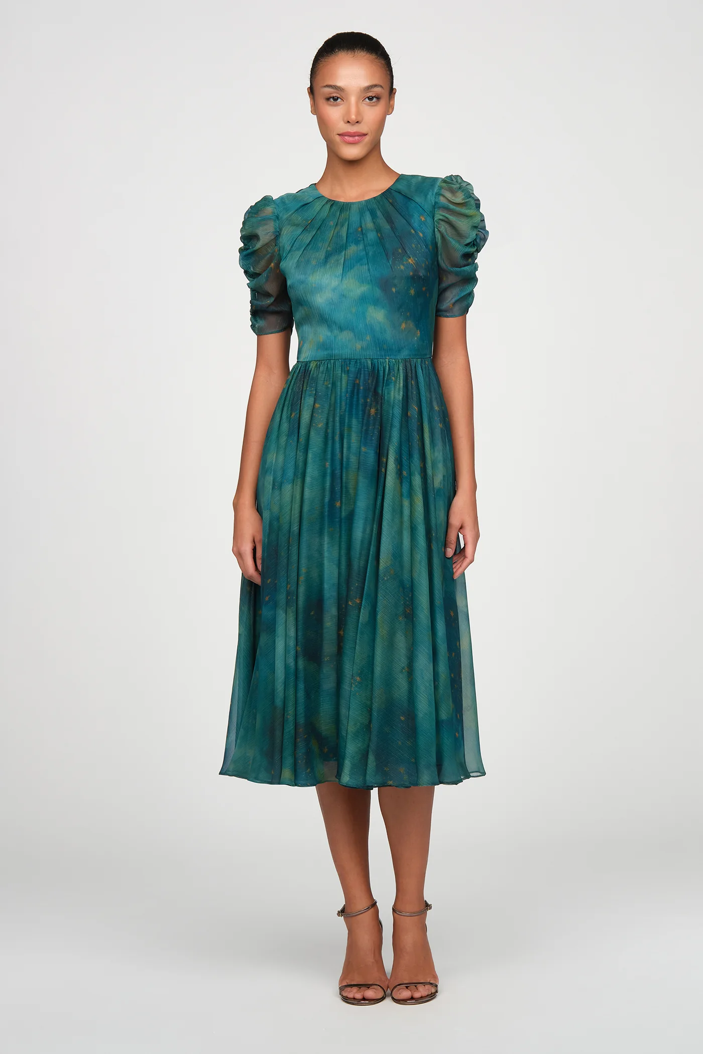Carmen Short Sleeve Midi Dress