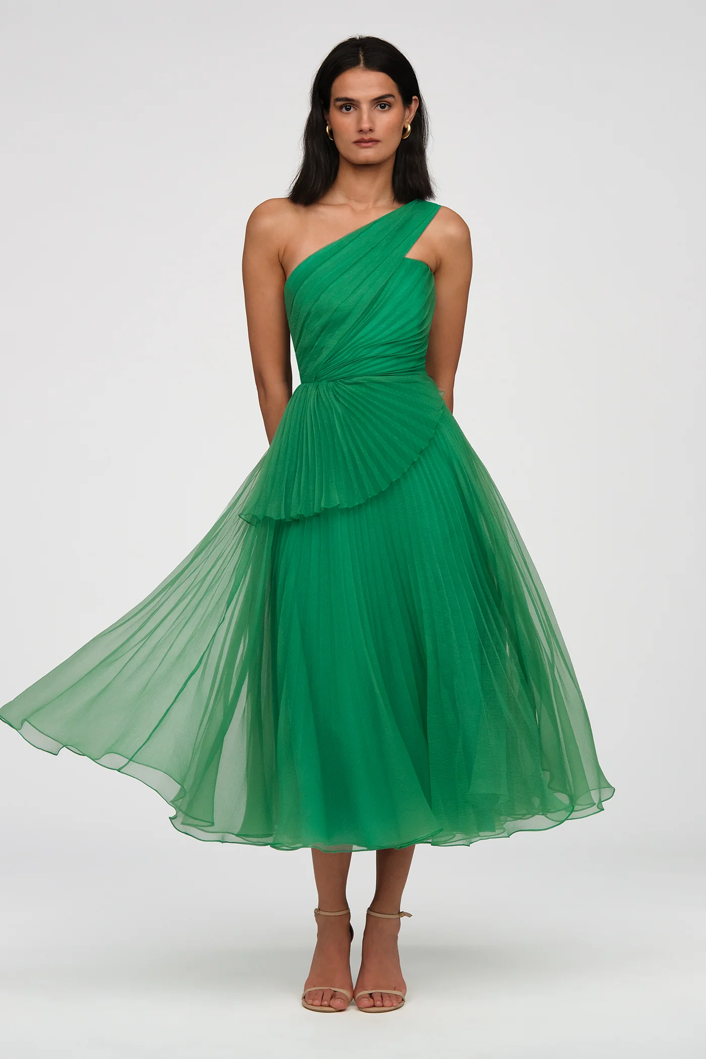Cece Pleated Organza Dress - Image 6