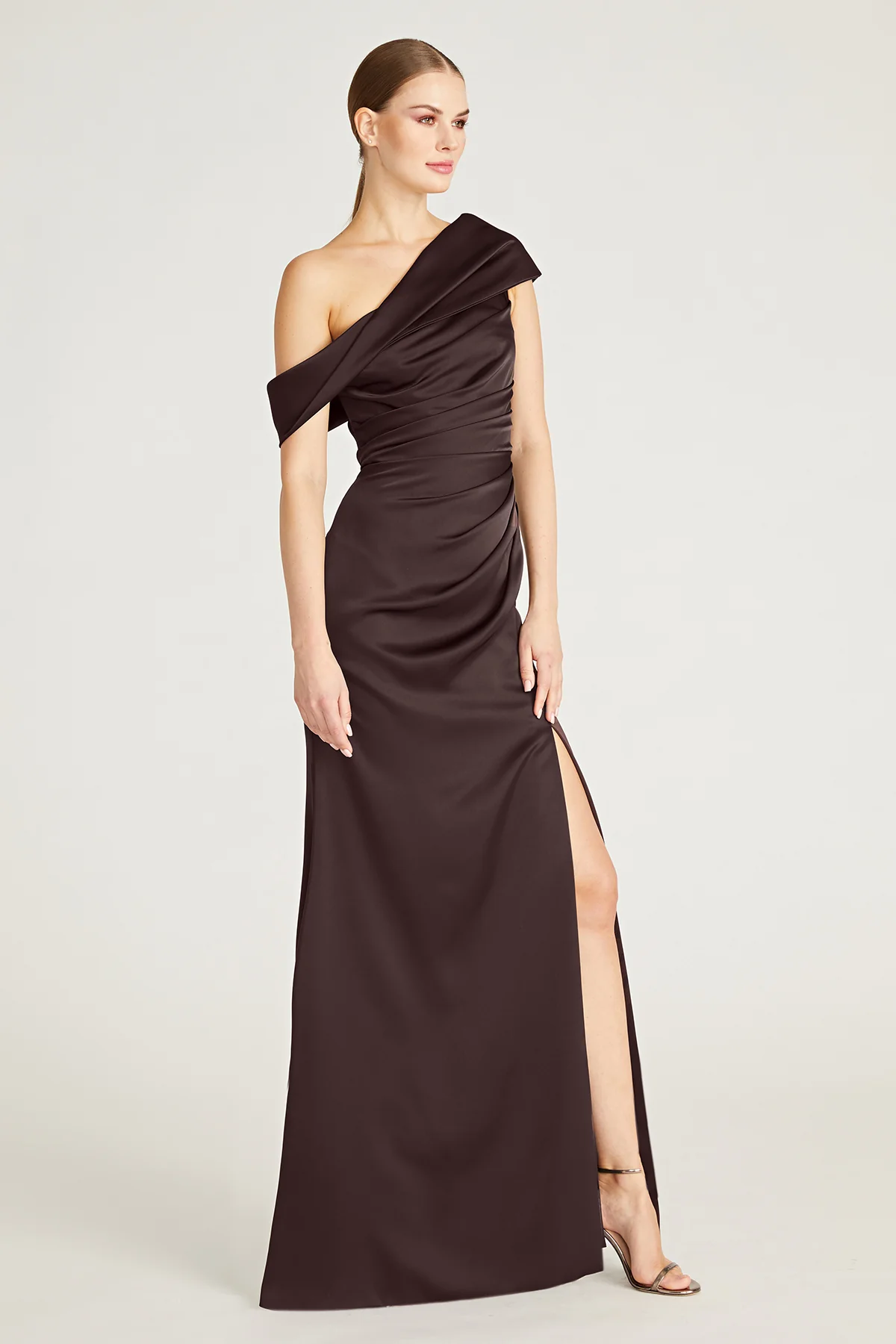 Celia One Shoulder Draped Gown - Image 3