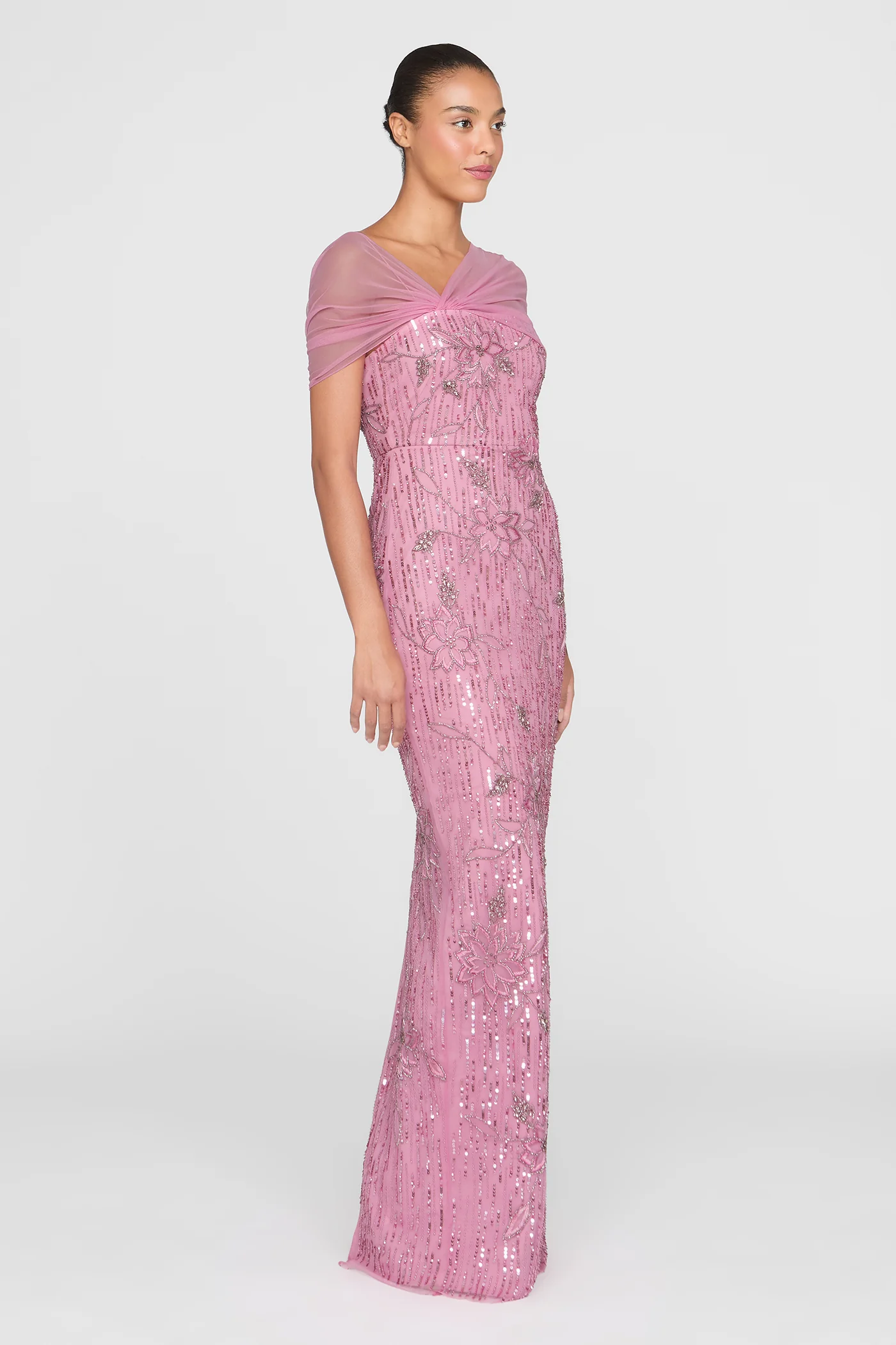 Clover Shawl Draped Gown - Image 3