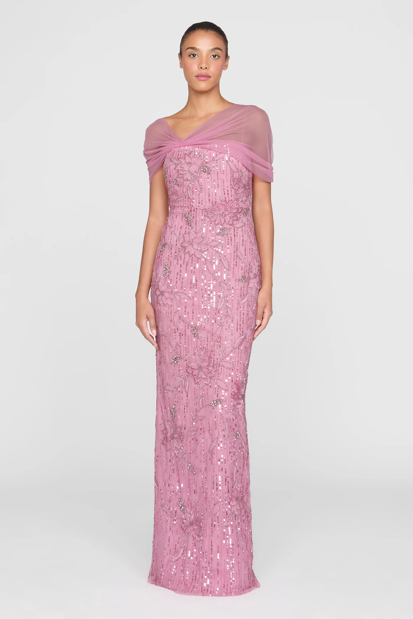 Clover Shawl Draped Gown - Image 5