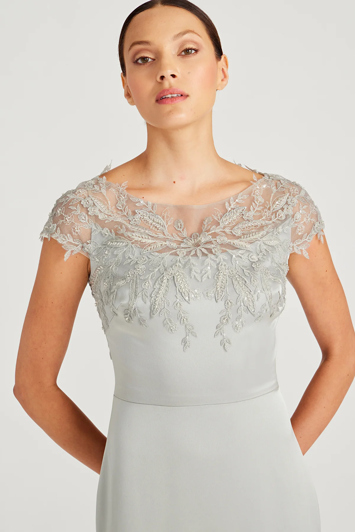 Cosette Applique Satin Gown - Image 5