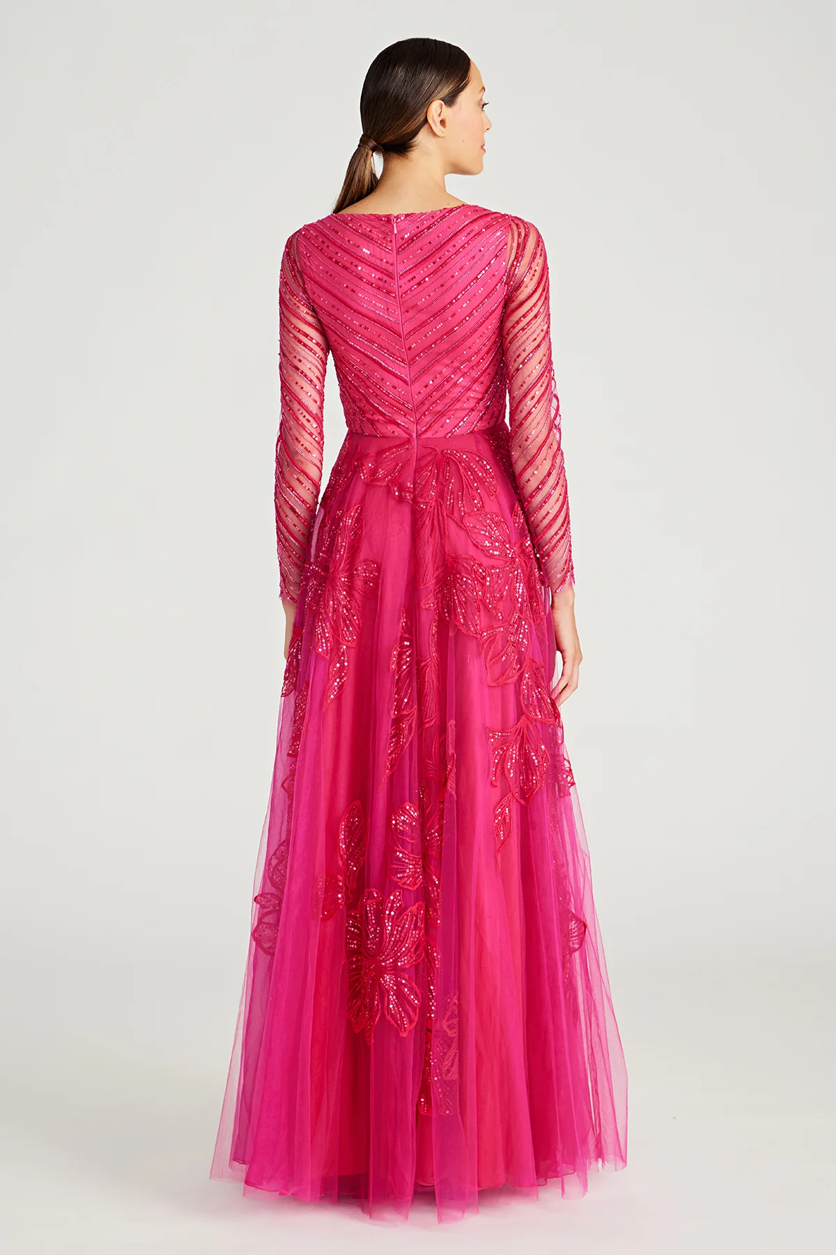 Dahlia V Neck Beaded Gown - Image 2