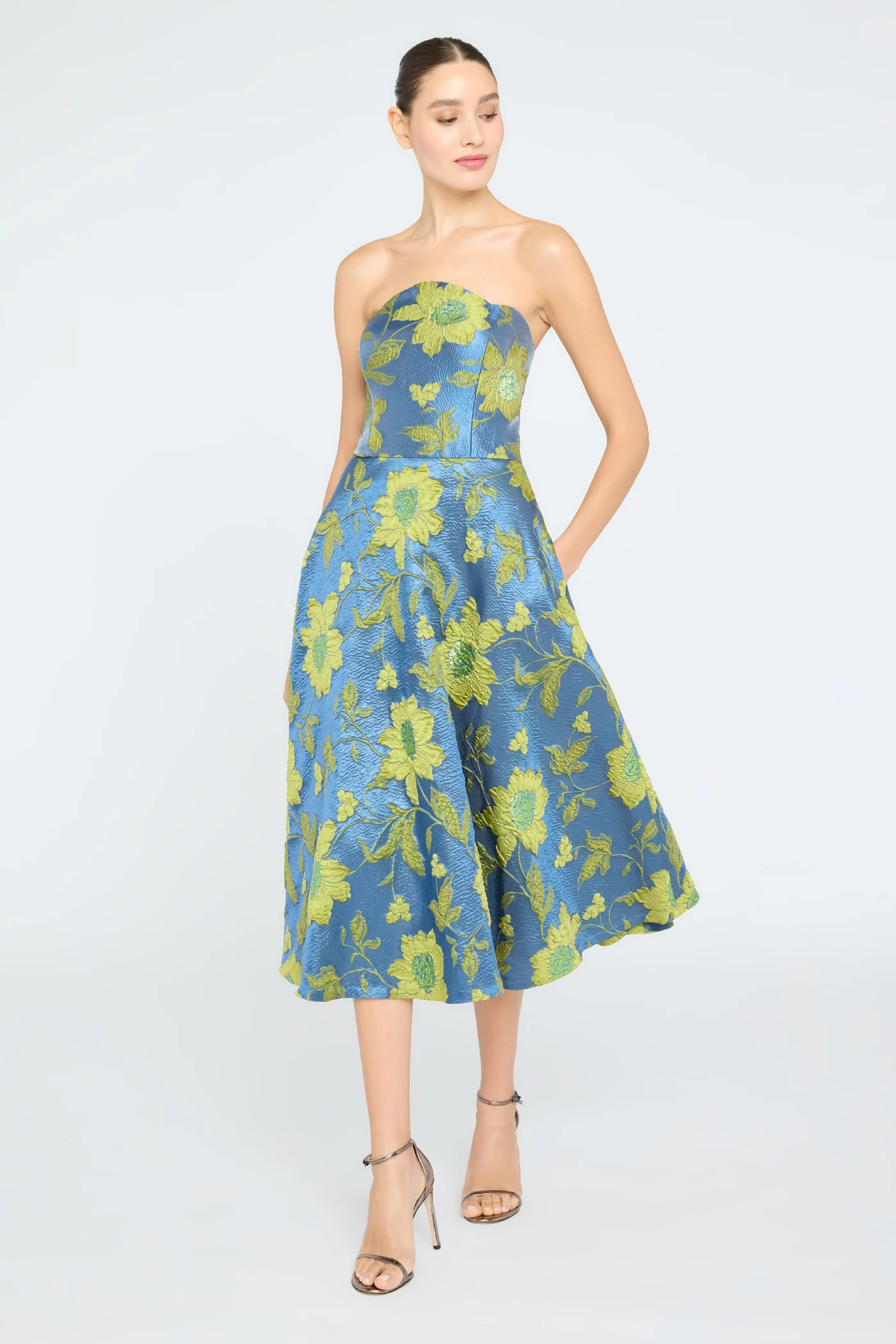 Dara Scallop Strapless Dress - Image 5