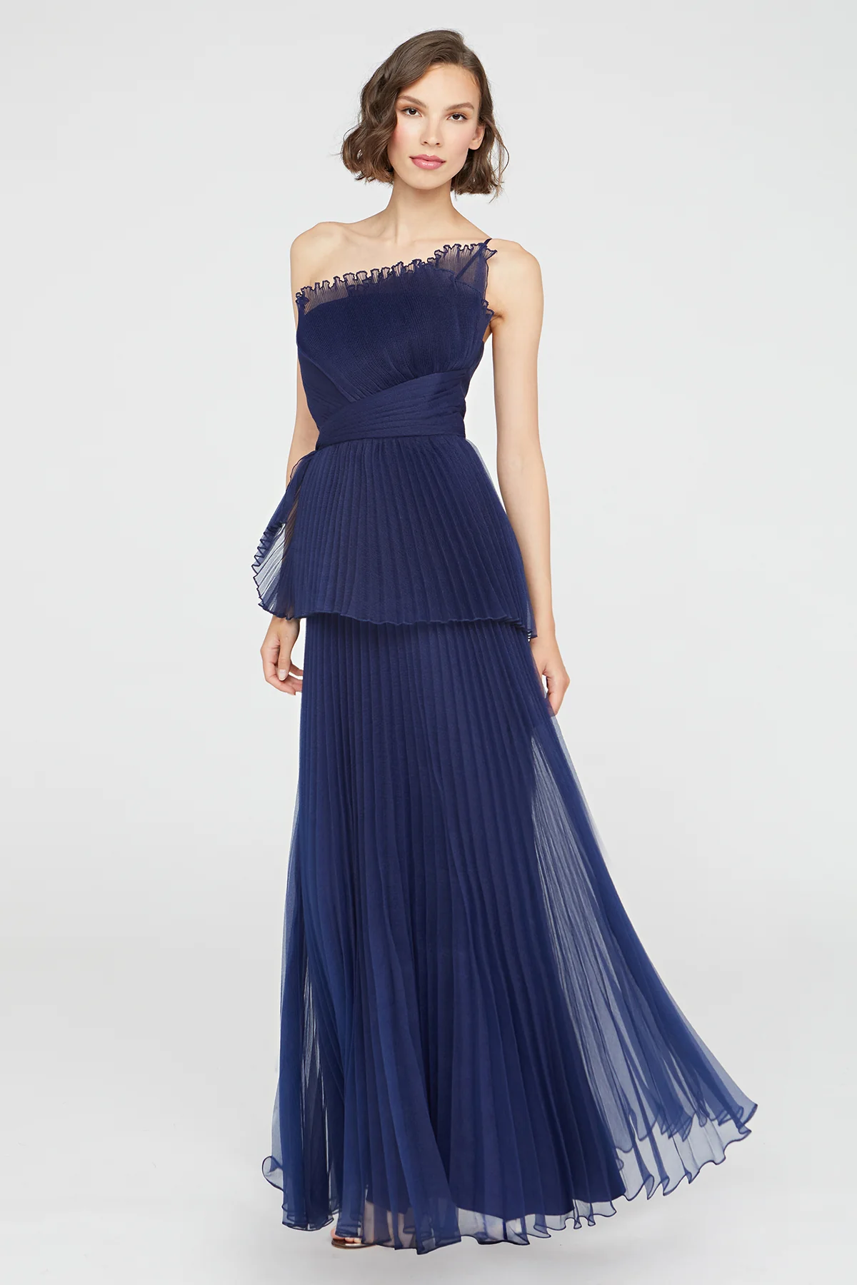 Delphine Pleated Organza Gown - Image 3