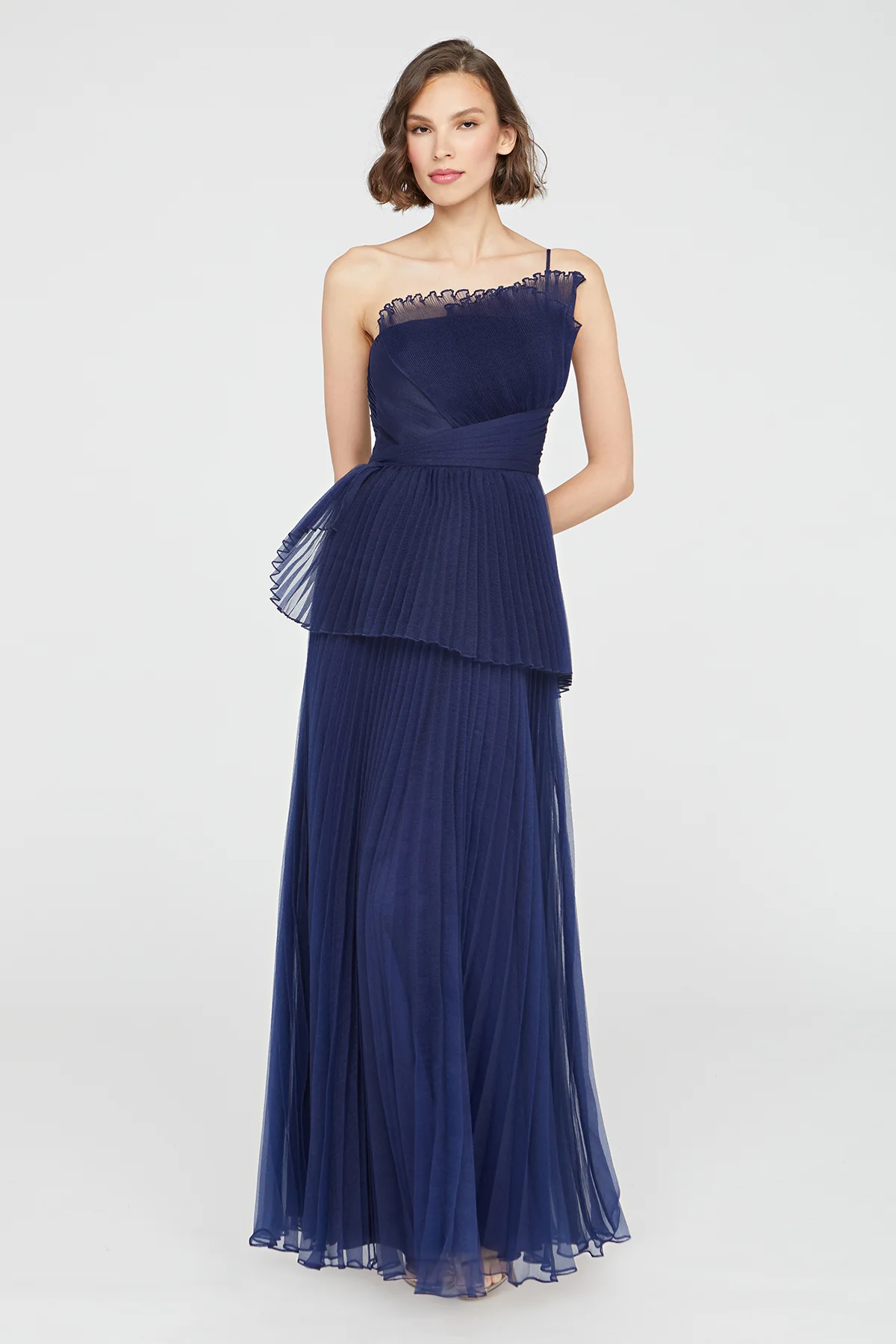 Delphine Pleated Organza Gown - Image 5