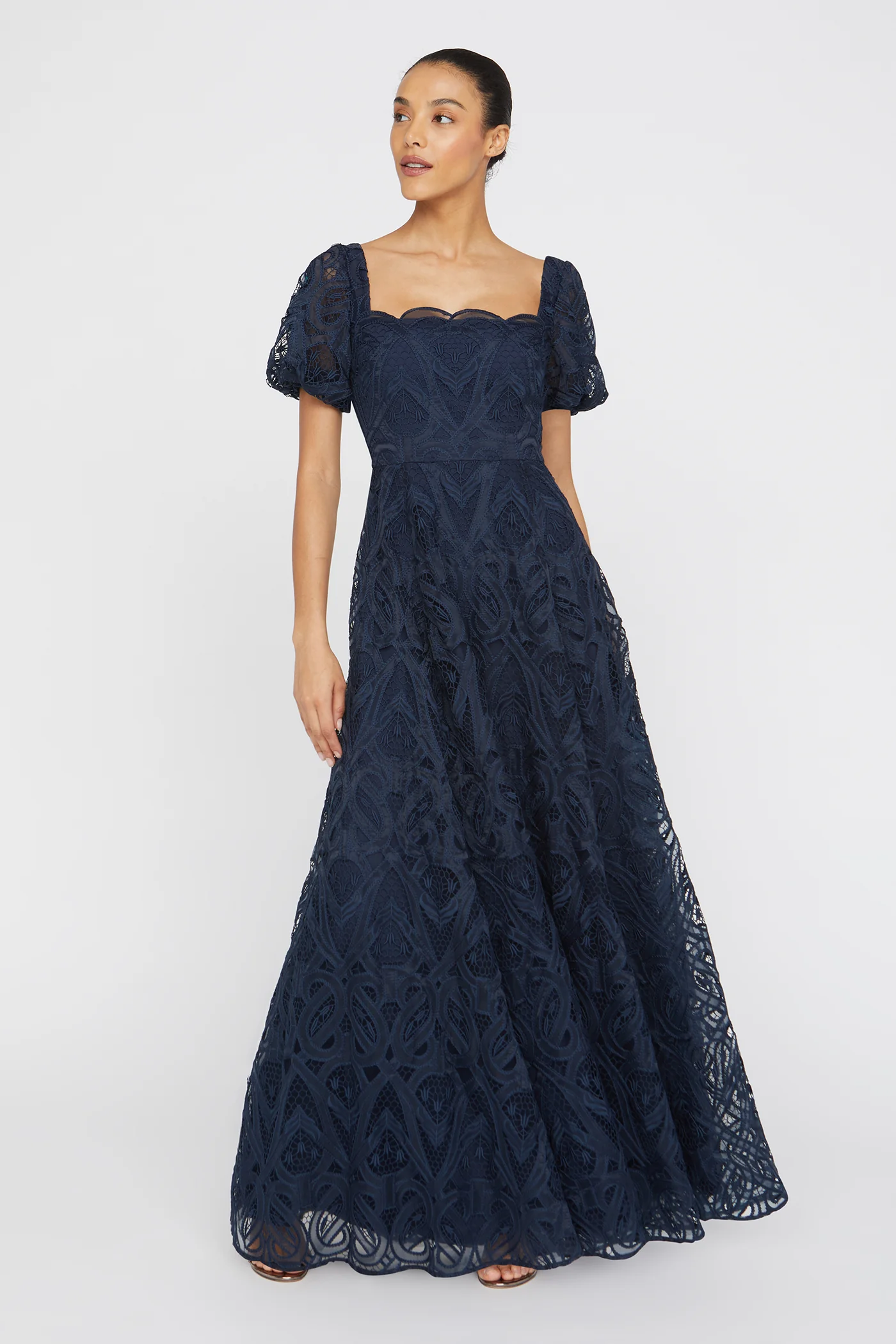 Dominique Puff Sleeves Gown - Image 3