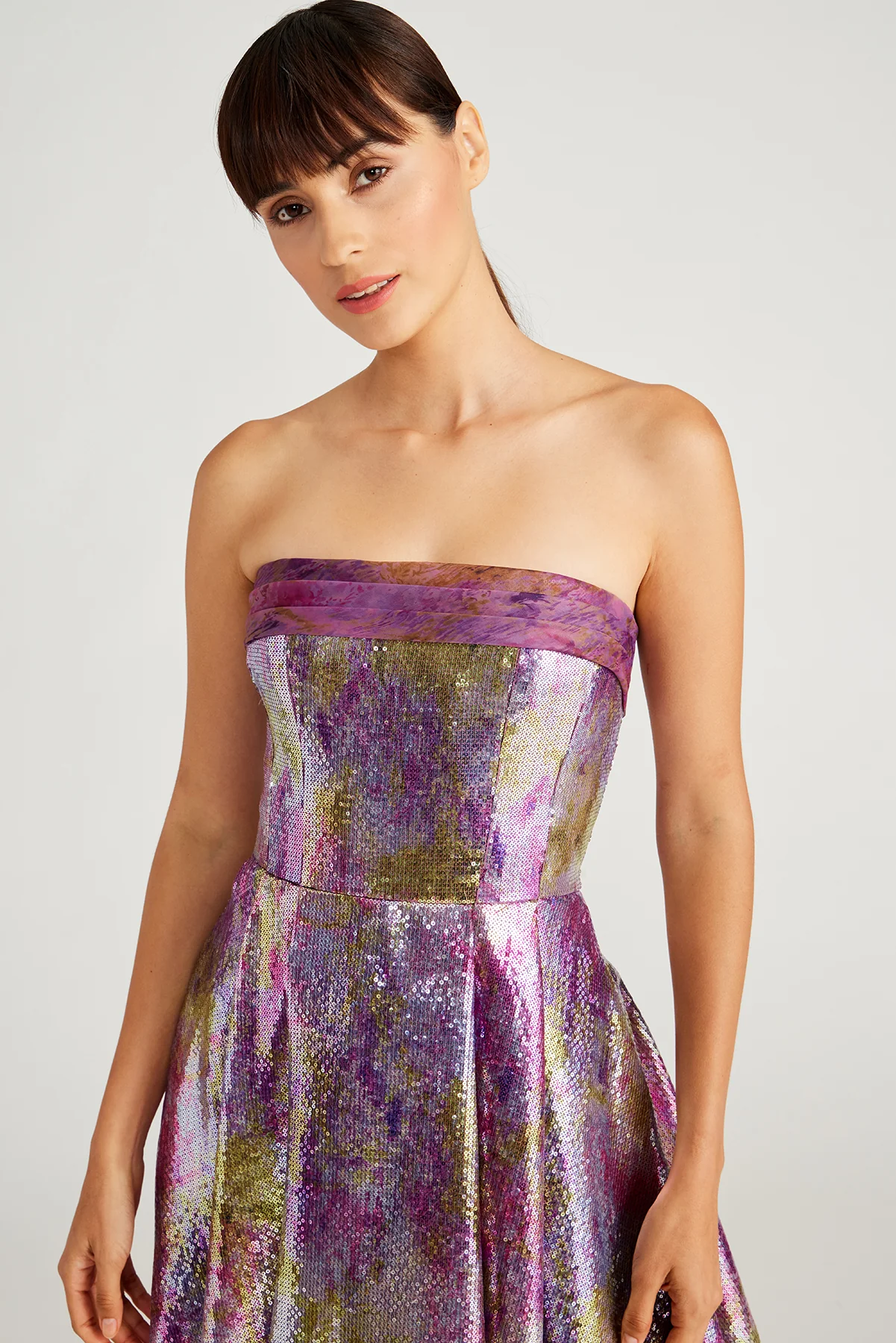 Eve Strapless Sequin Dress - Image 4