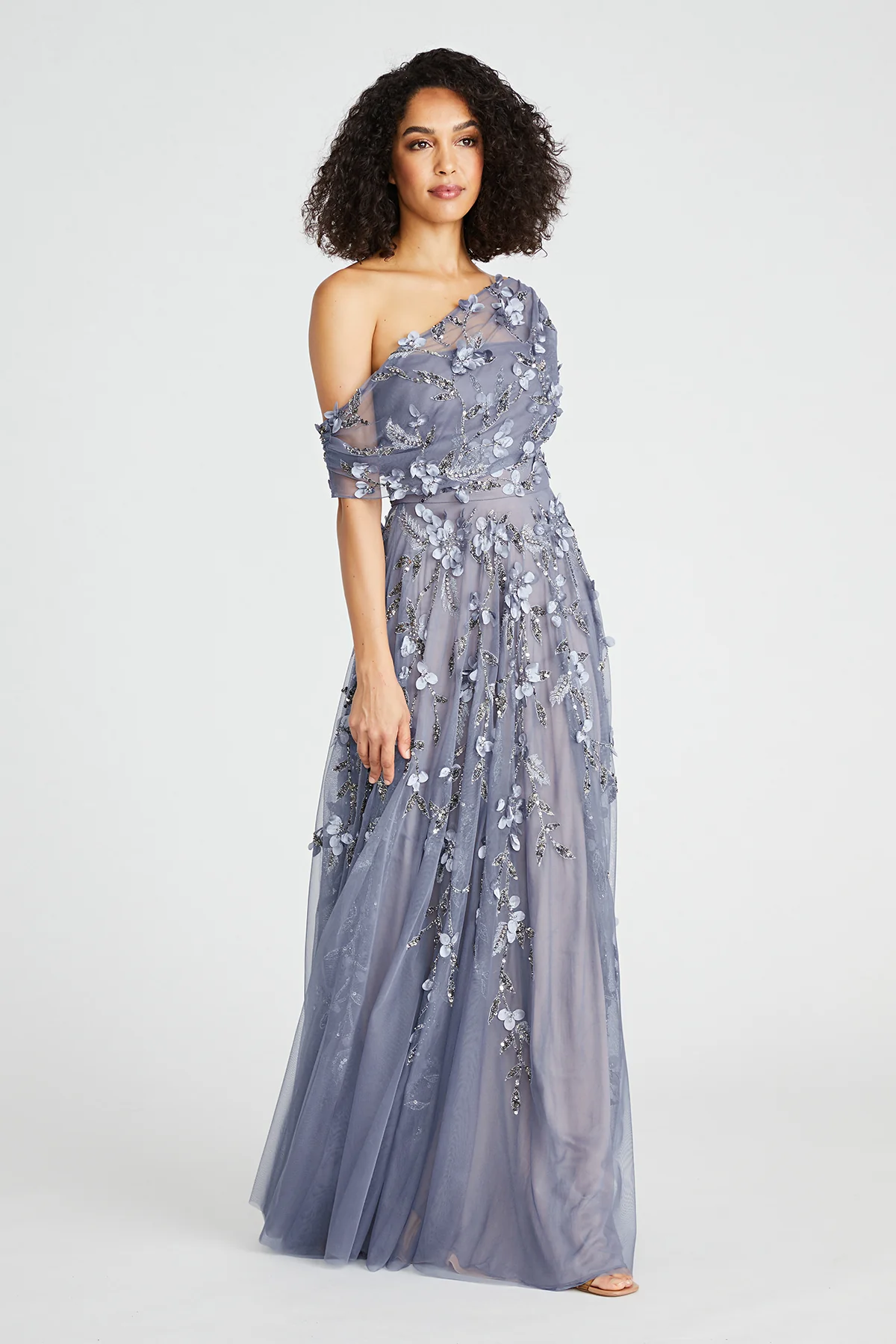 Fiorella Draped Beaded Gown - Image 3
