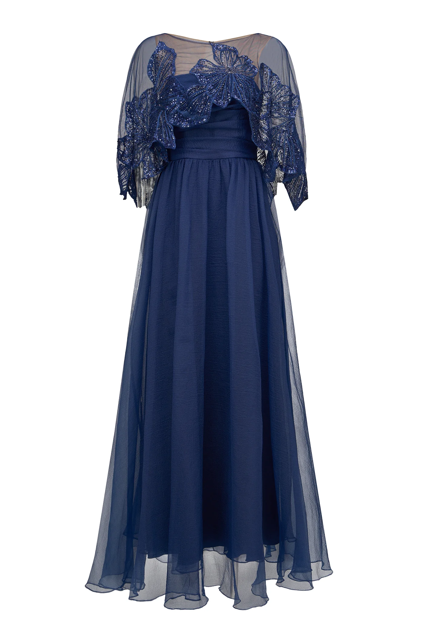 Ginny Beaded Capelet Gown - Image 10
