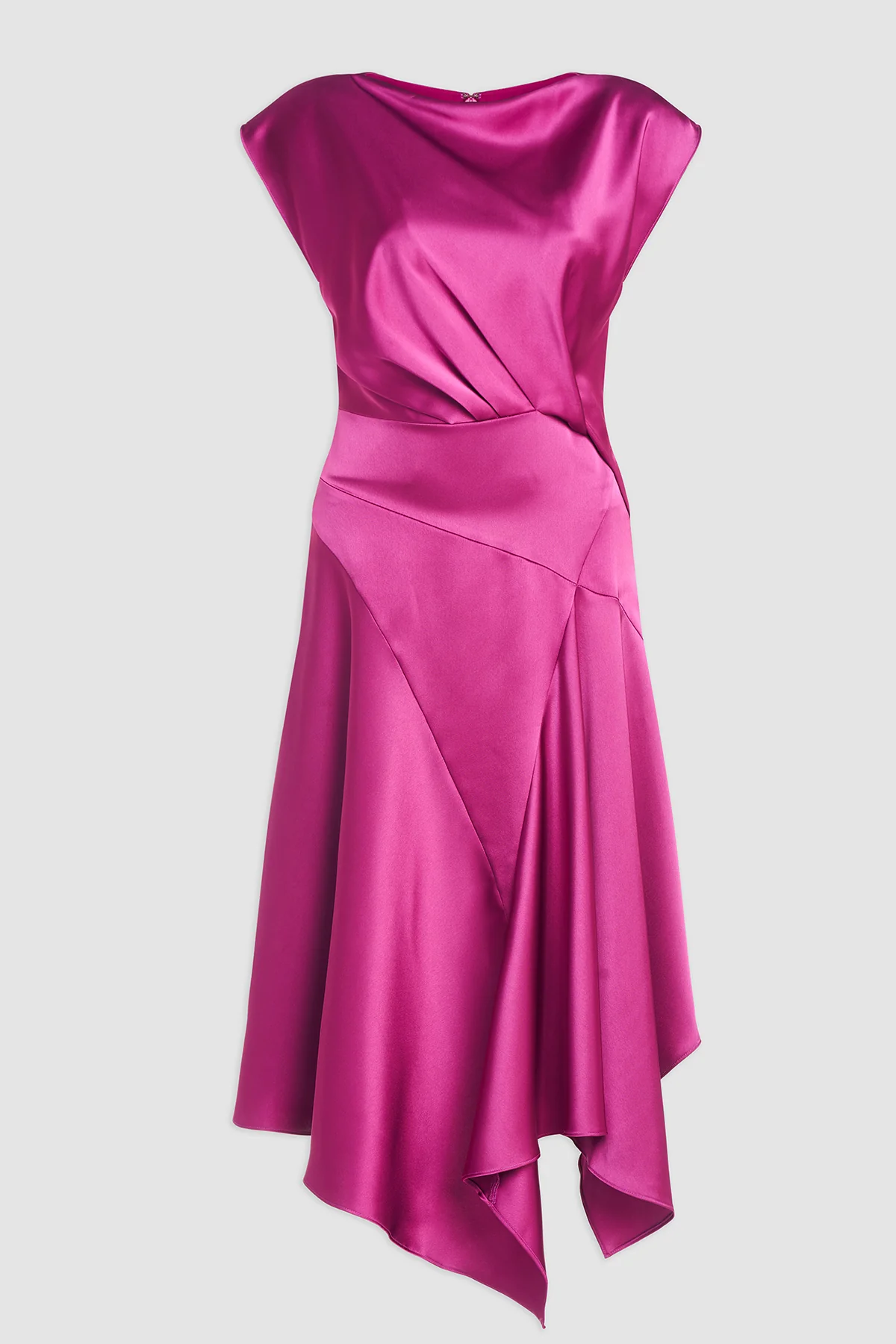 Isla Satin Draped Dress - Image 5