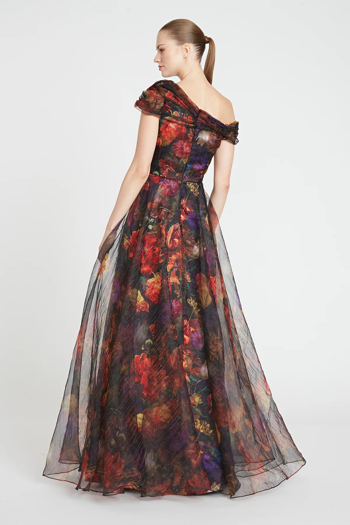 Jada Wrap Draped A Line Gown