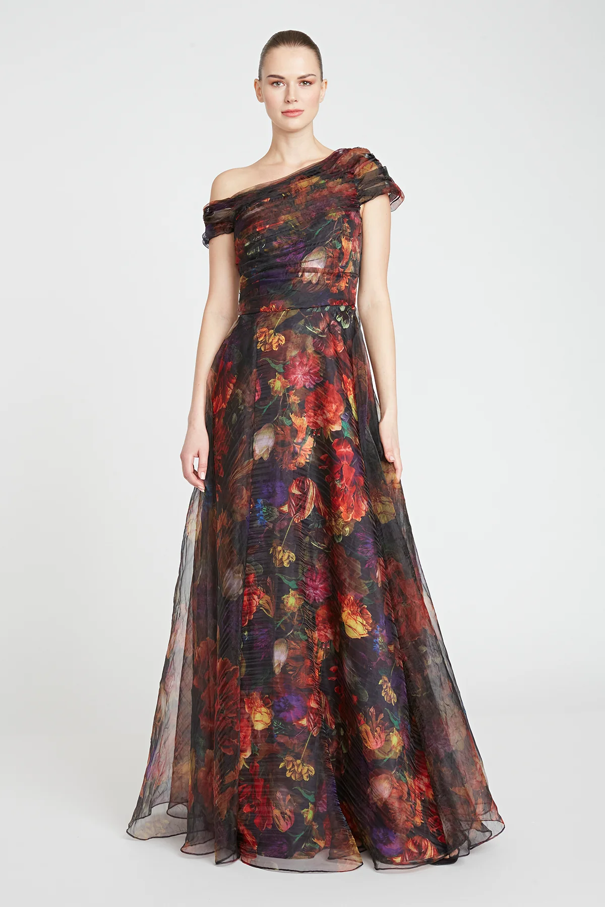 Jada Wrap Draped A Line Gown - Image 3