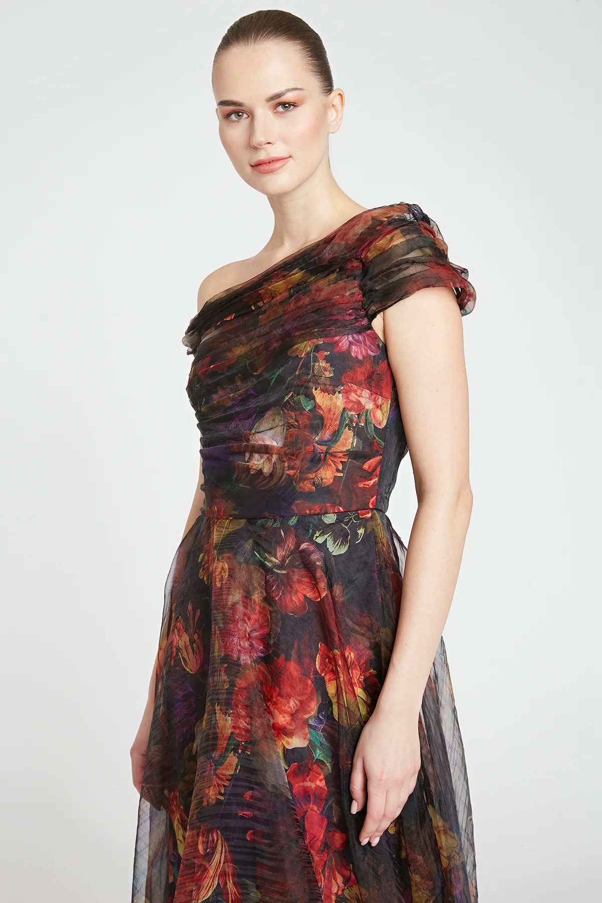 Jada Wrap Draped A Line Gown - Image 5