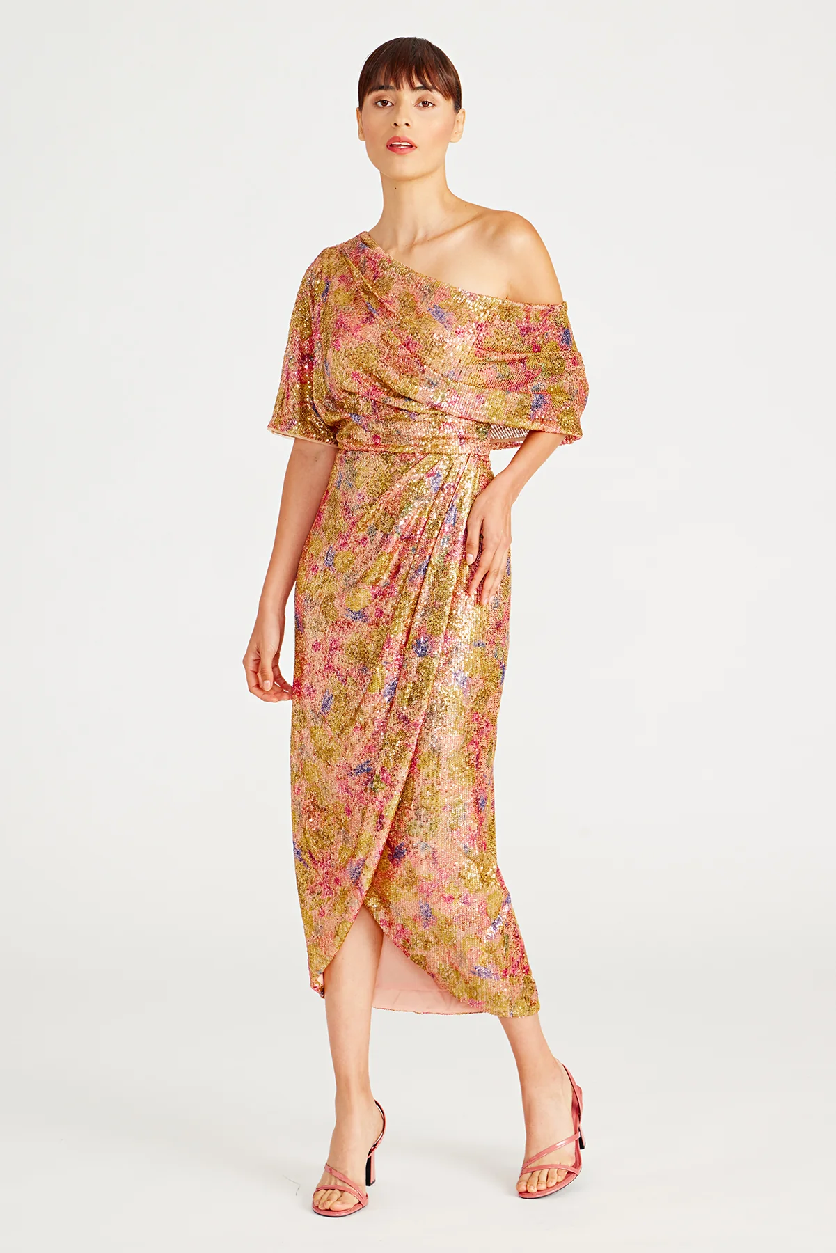 Jade Draped High Low Gown - Image 3