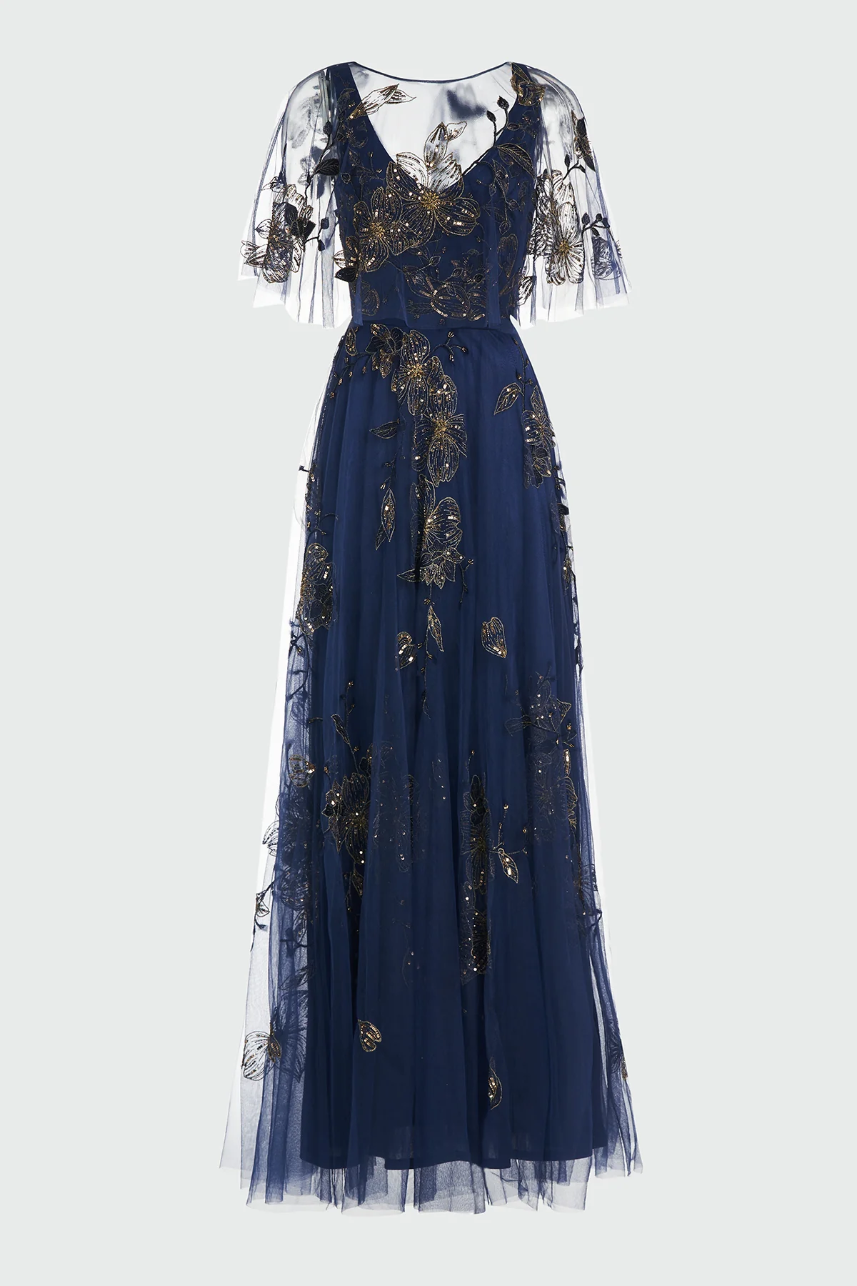 Jaylee Beaded Capelet Gown - Image 10